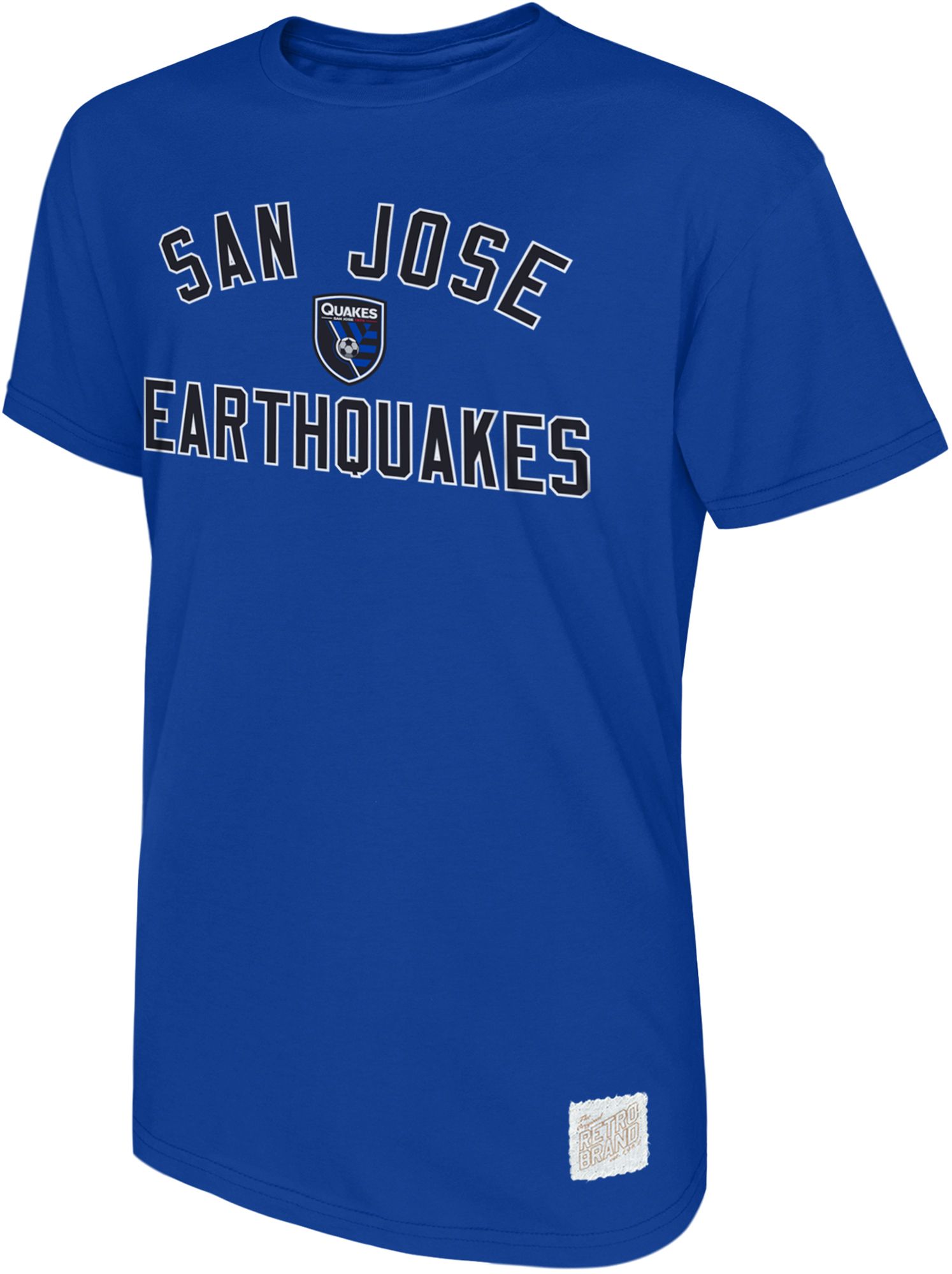 Retro Brand Youth San Jose Earthquakes Royal Blue Team Logo Home T-Shirt