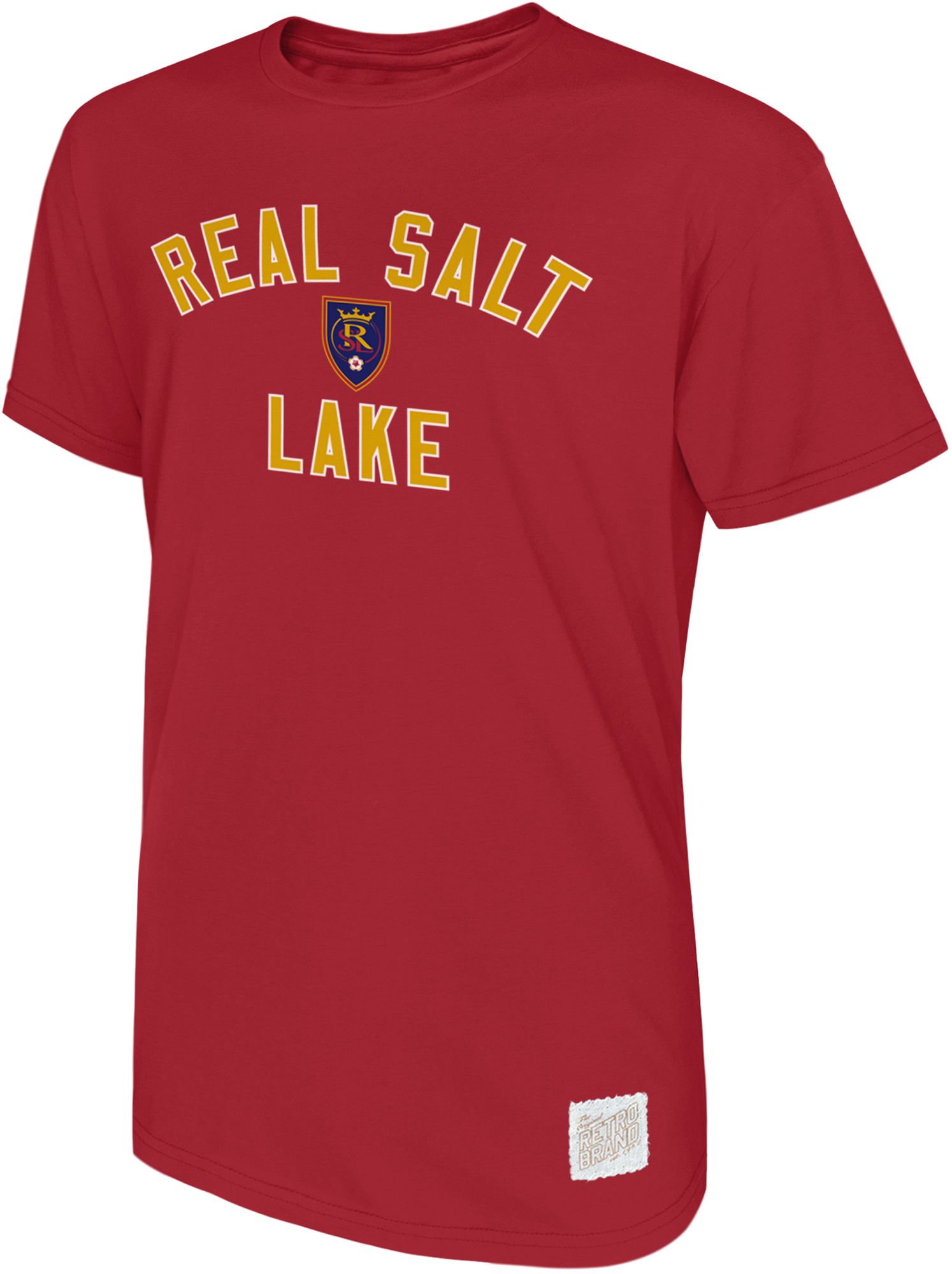 Retro Brand Youth Real Salt Lake Dark Red Team Logo Home T-Shirt