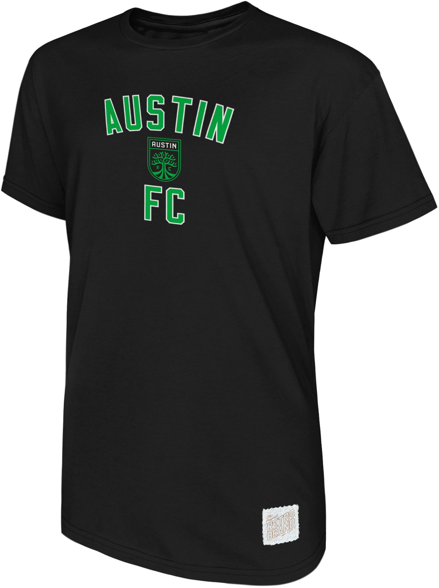 Retro Brand Youth Austin FC Black Team Logo Home T-Shirt