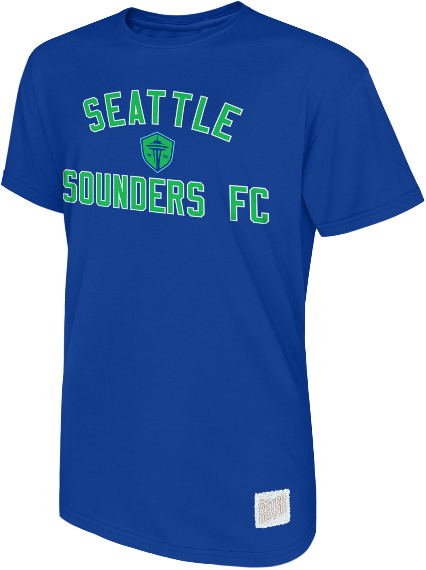 Retro Brand Youth Seattle Sounders Royal Blue Team Logo Home T-Shirt