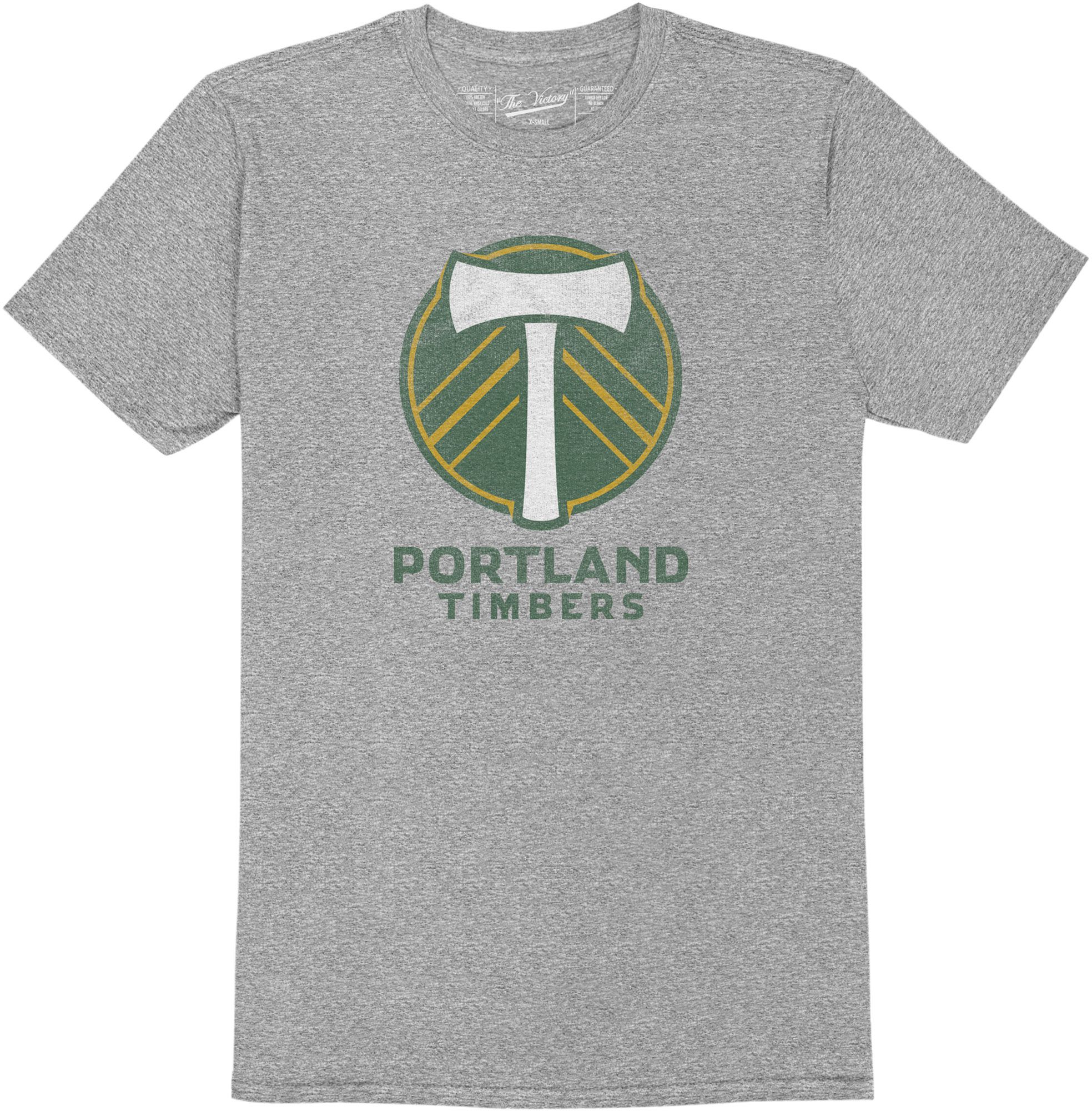 Retro Brand Youth Portland Timbers Heather Grey Logo T-Shirt