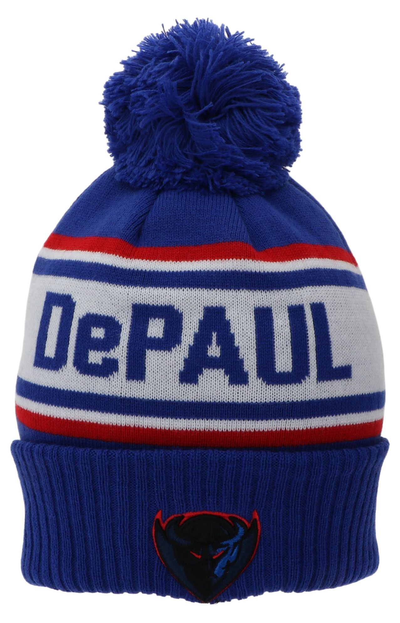 League-Legacy Adult DePaul Blue Demons Royal Pom Knit Beanie