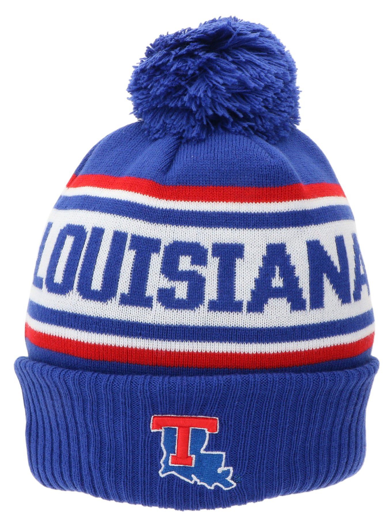 League-Legacy Adult Louisiana Tech Bulldogs Royal Pom Knit Beanie