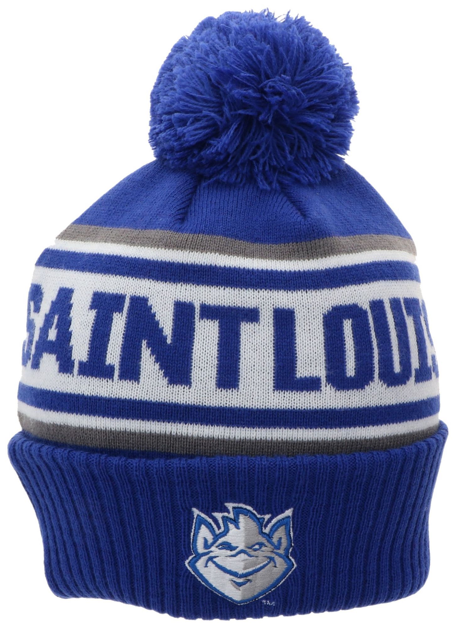 League-Legacy Adult Saint Louis Billikens Royal Pom Knit Beanie