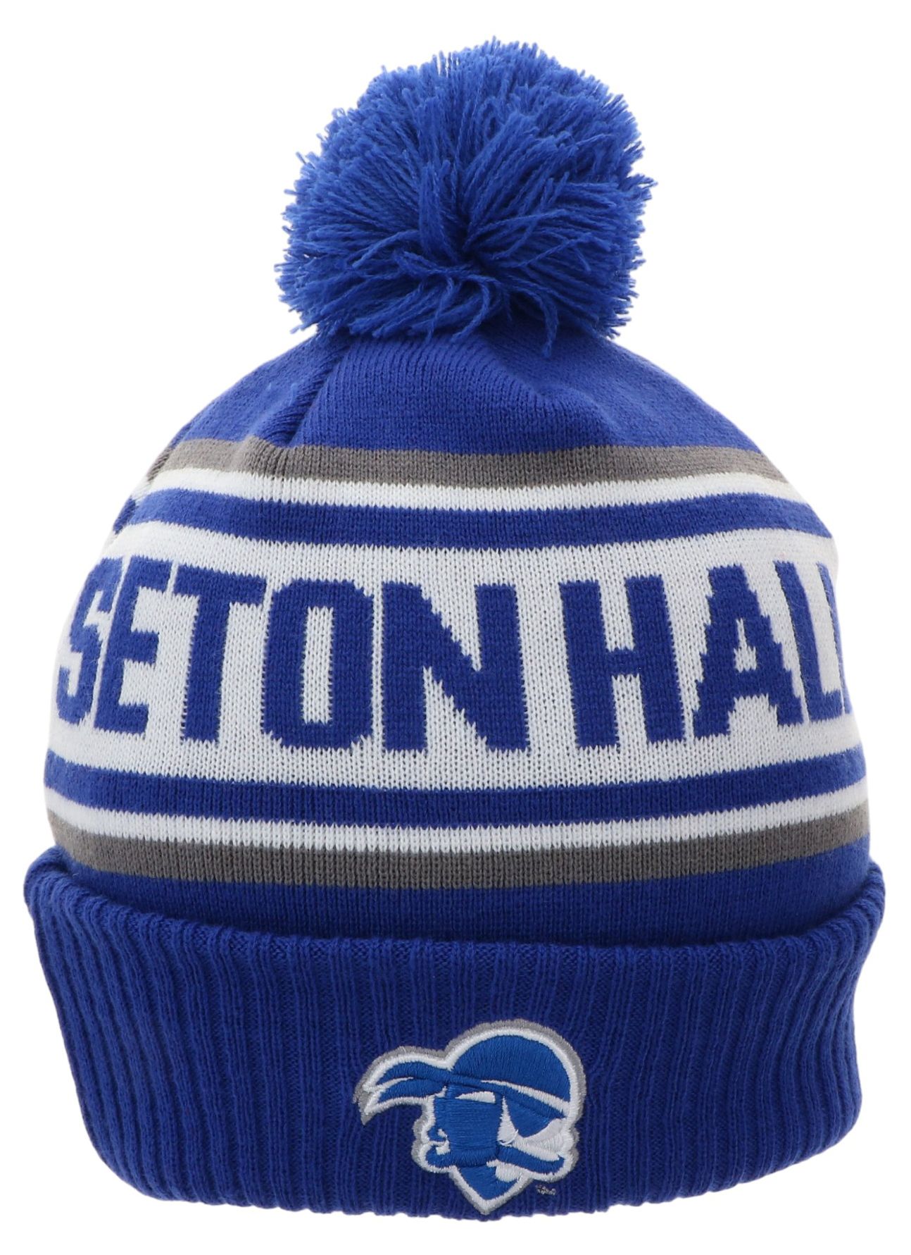 League-Legacy Adult Seton Hall Seton Hall Pirates Royal Pom Knit Beanie
