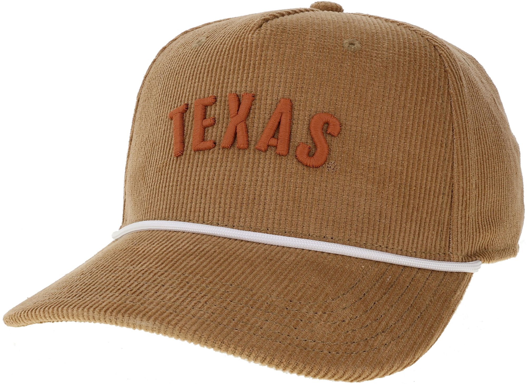 League-Legacy Adult Texas Longhorns Khaki Corduroy Roadie Hat