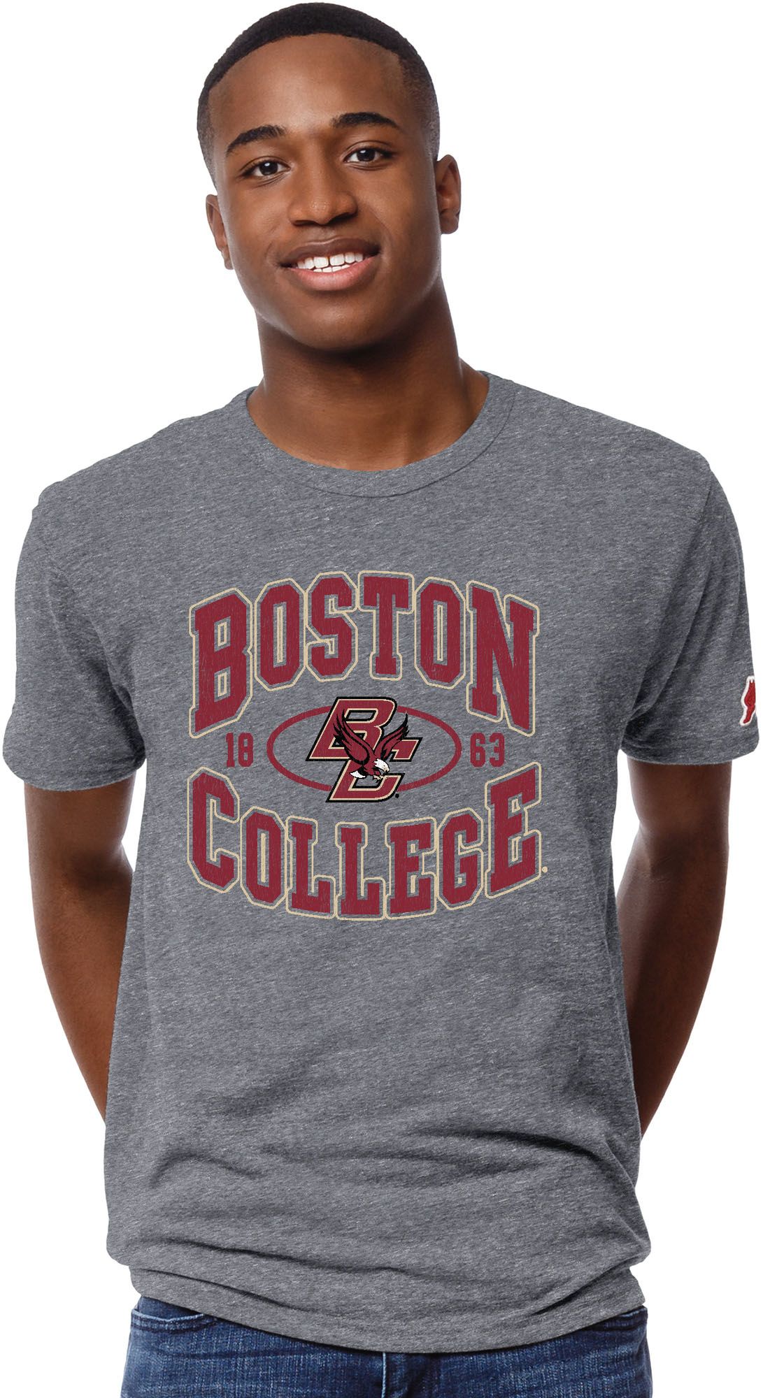 League-Legacy Men's Boston College Eagles Grey Victory Falls T-Shirt