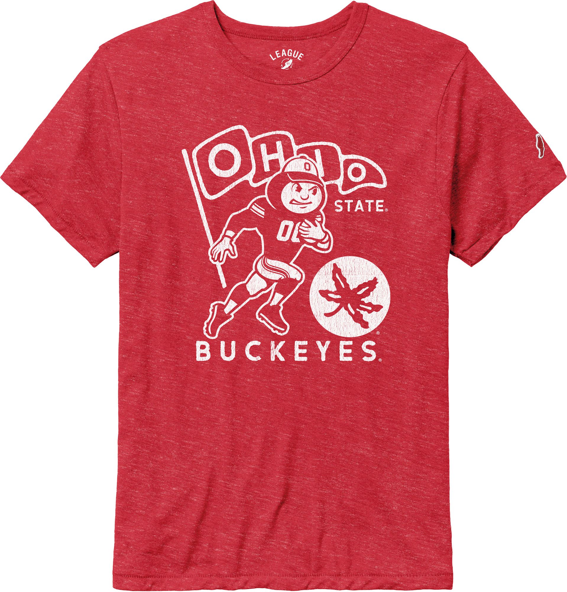 League-Legacy Men's Ohio State Buckeyes Red Short Sleeve T-Shirt