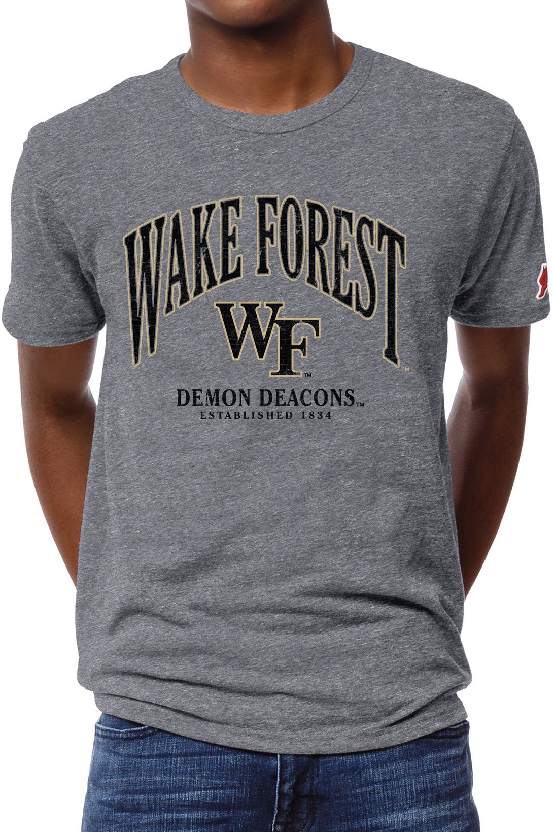 League-Legacy Adult Wake Forest Demon Deacons Grey Victory Falls T-Shirt