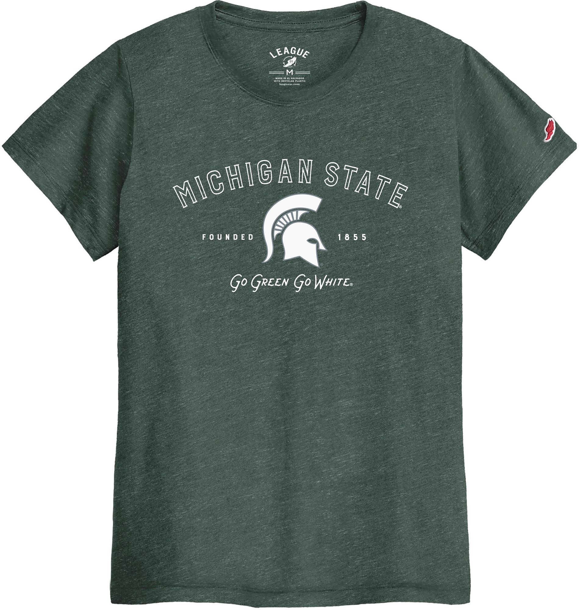 League-Legacy Women's Michigan State Spartans Green Intramural T-Shirt