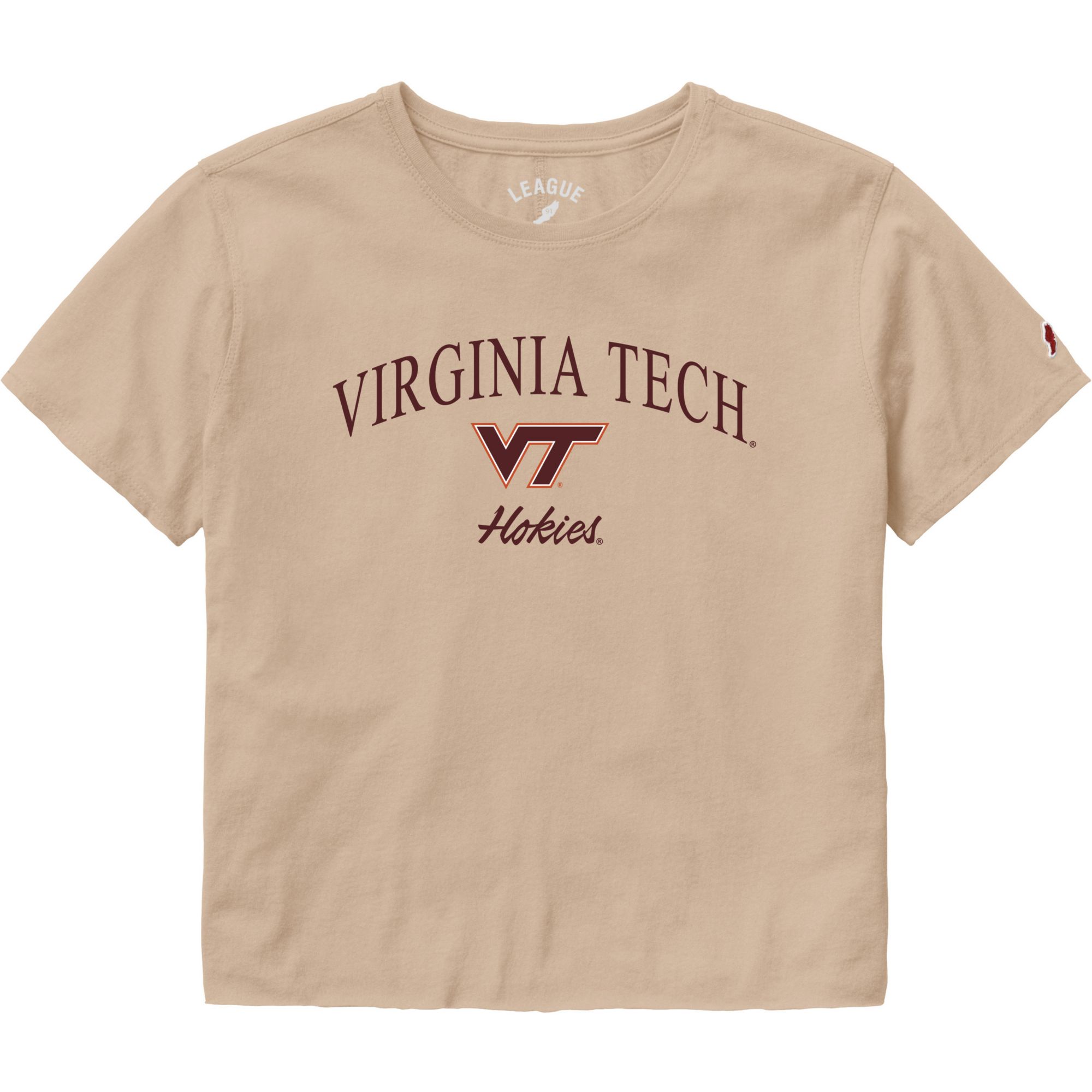 League-Legacy Women's Virginia Tech Hokies Tan Clothesline Short Sleeve T-Shirt