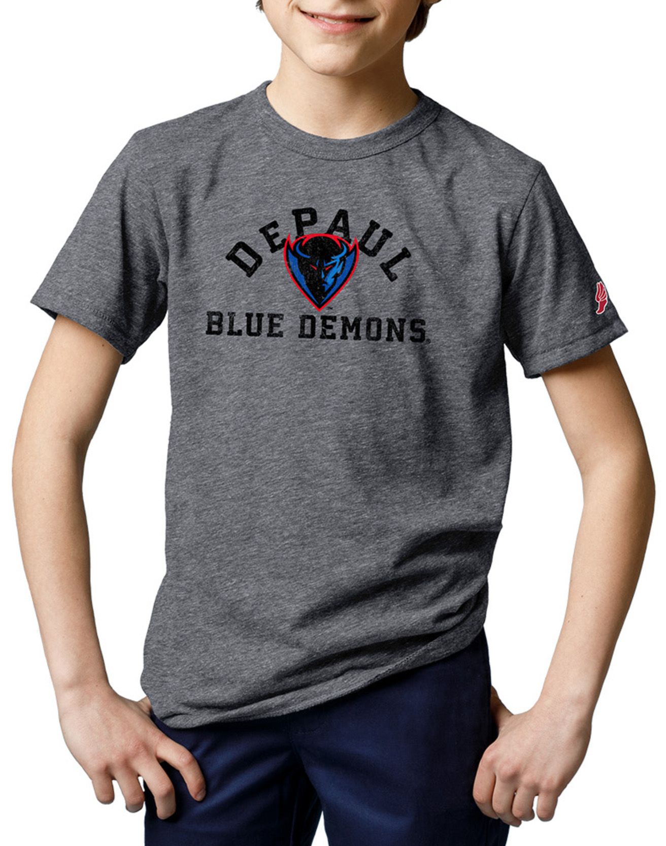 League-Legacy Youth DePaul Blue Demons Heather Victory T-Shirt