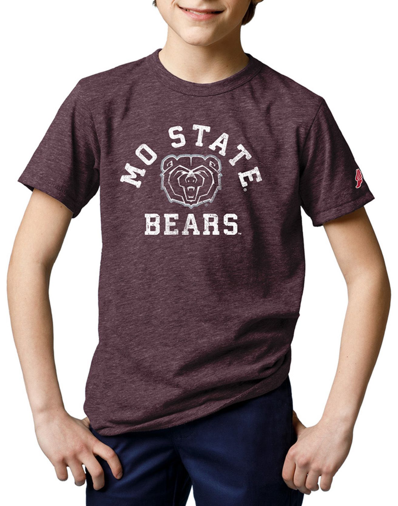 League-Legacy Youth Missouri State Bears Maroon Heather Victory T-Shirt