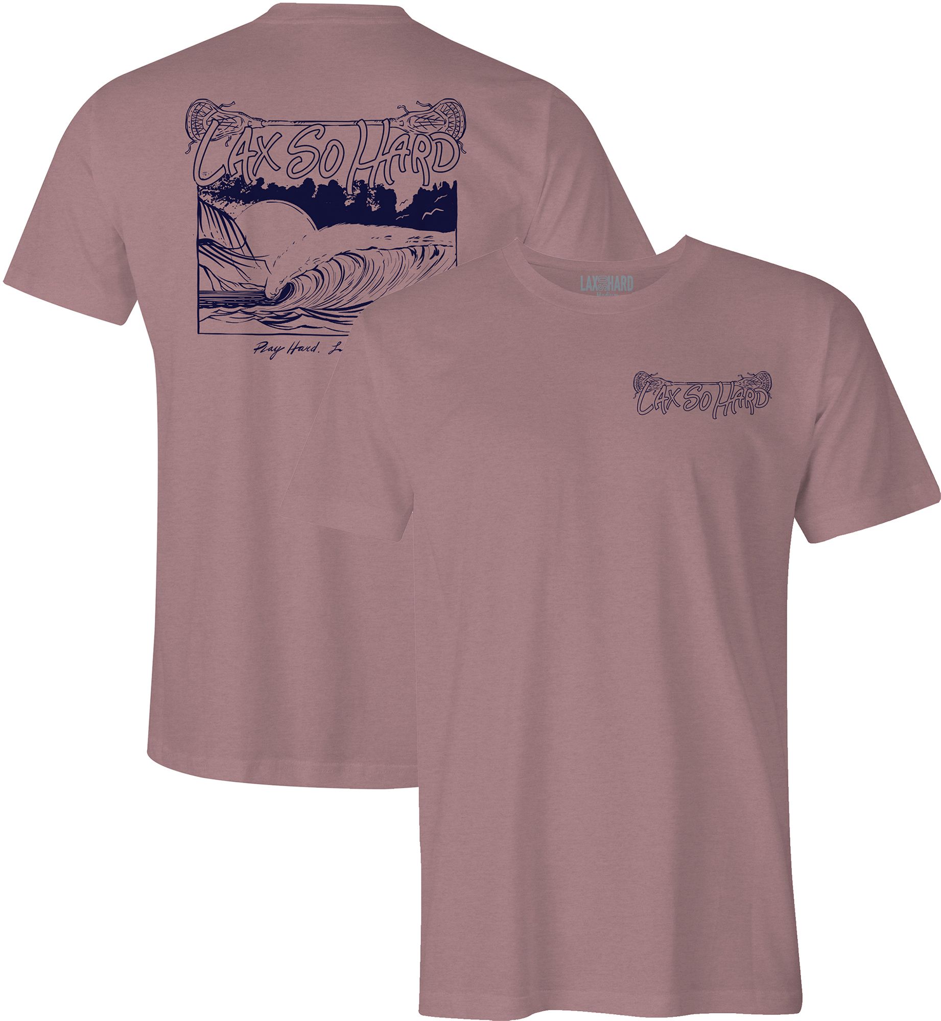 Lax So Hard Adult Ocean Lacrosse Graphic T-Shirt