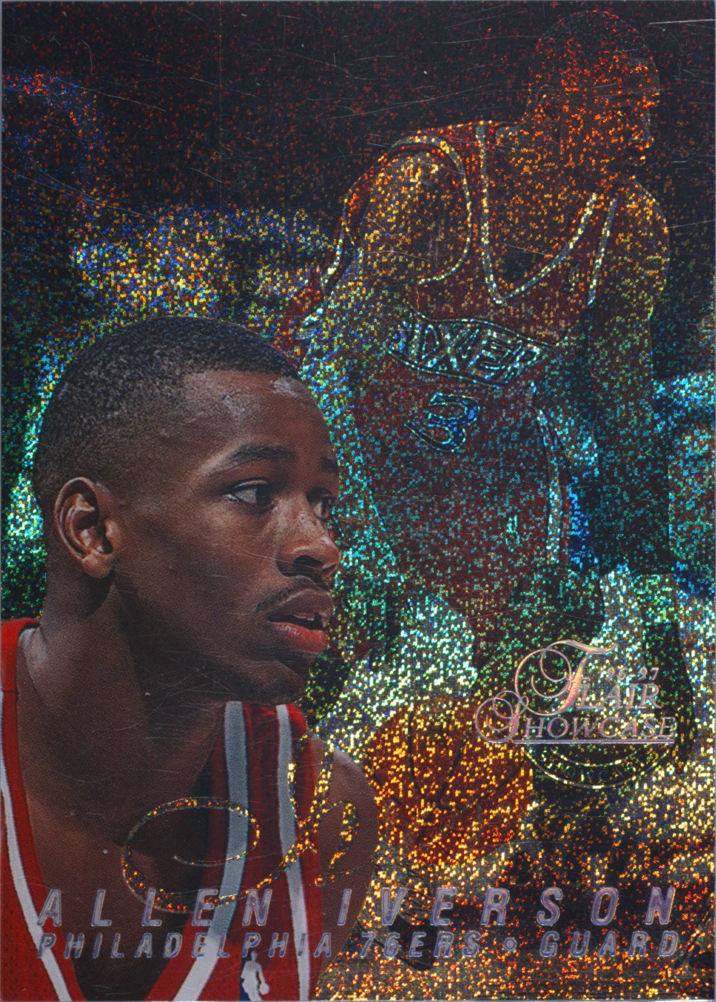 1996 Flair Showcase 3 Allen Iverson Row 0 PSA 9