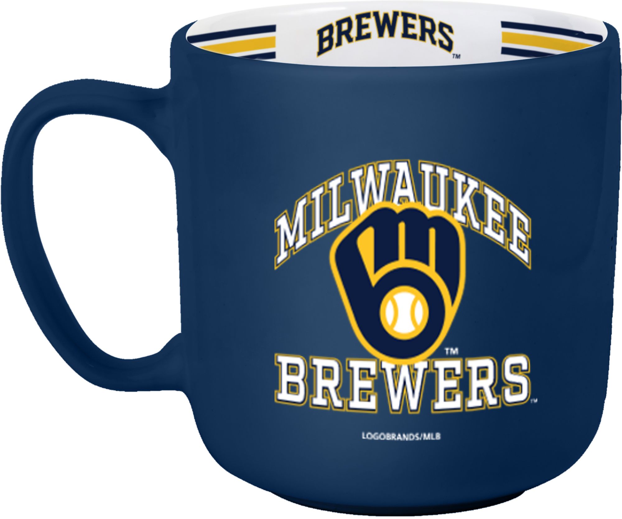Logo Milwaukee Brewers  Striped 15 oz. Mug