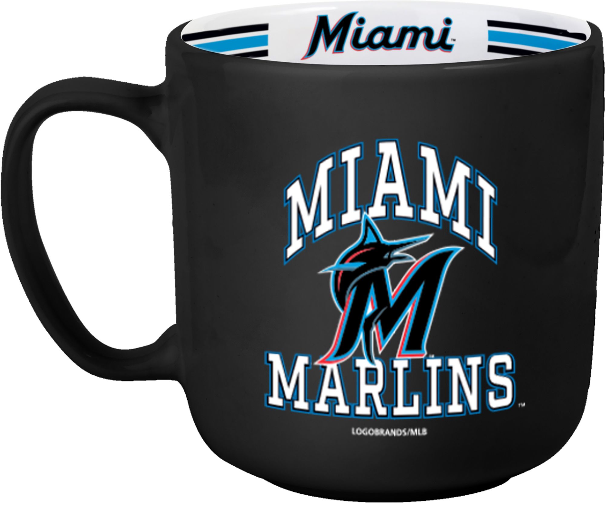 Logo Miami Marlins  Striped 15 oz. Mug