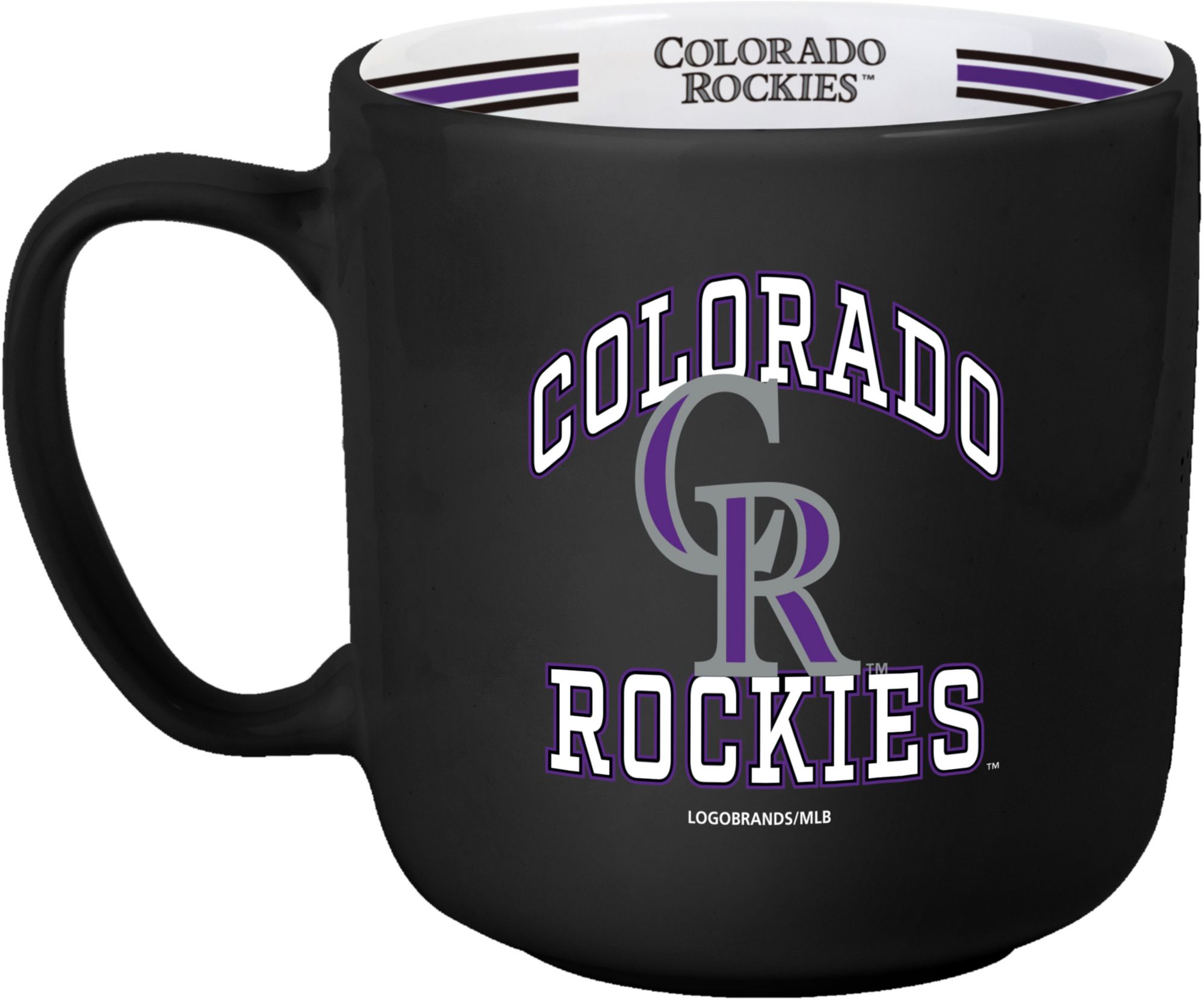 Logo Colorado Rockies  Striped 15 oz. Mug