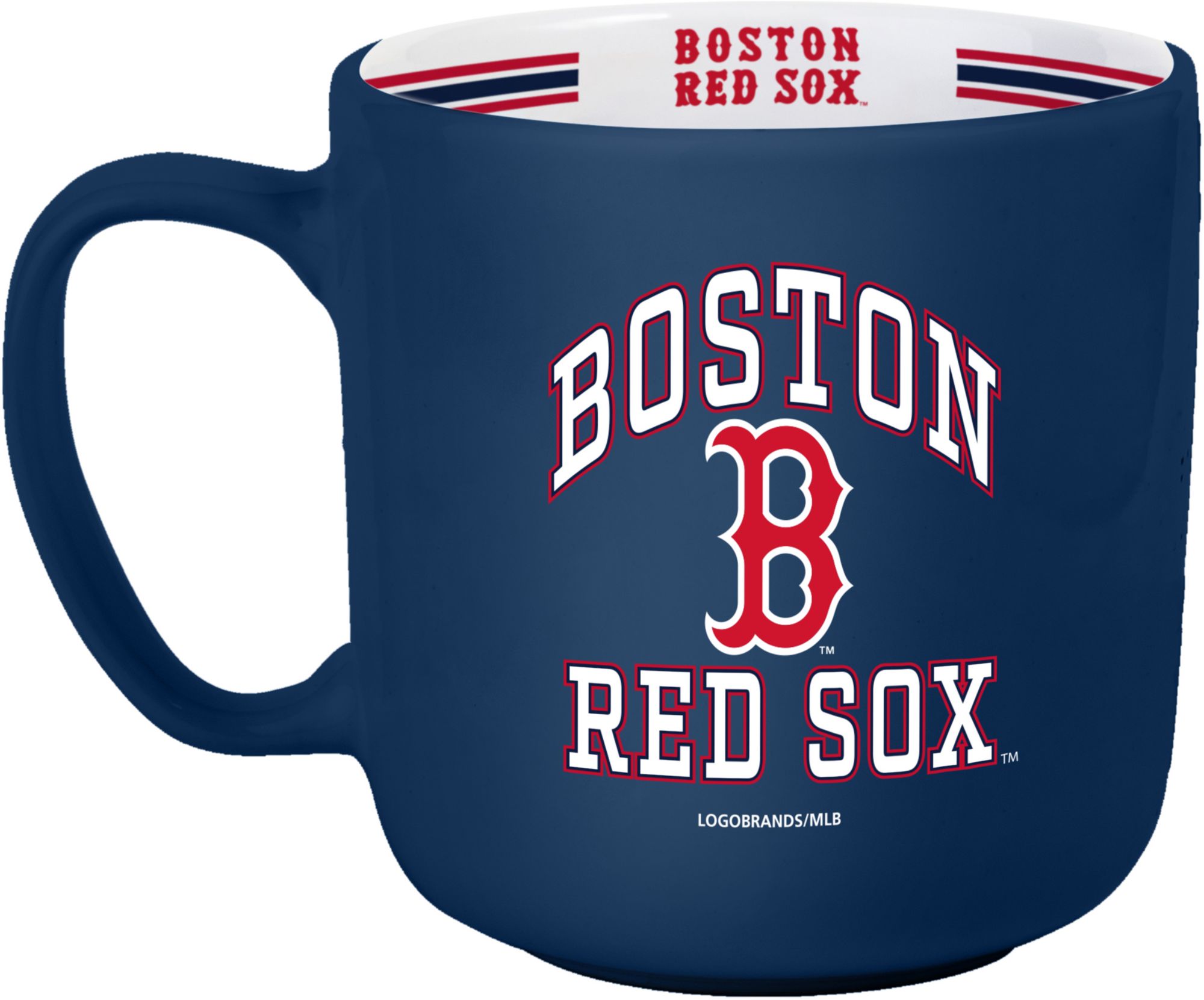 Logo Boston Red Sox  Striped 15 oz. Mug