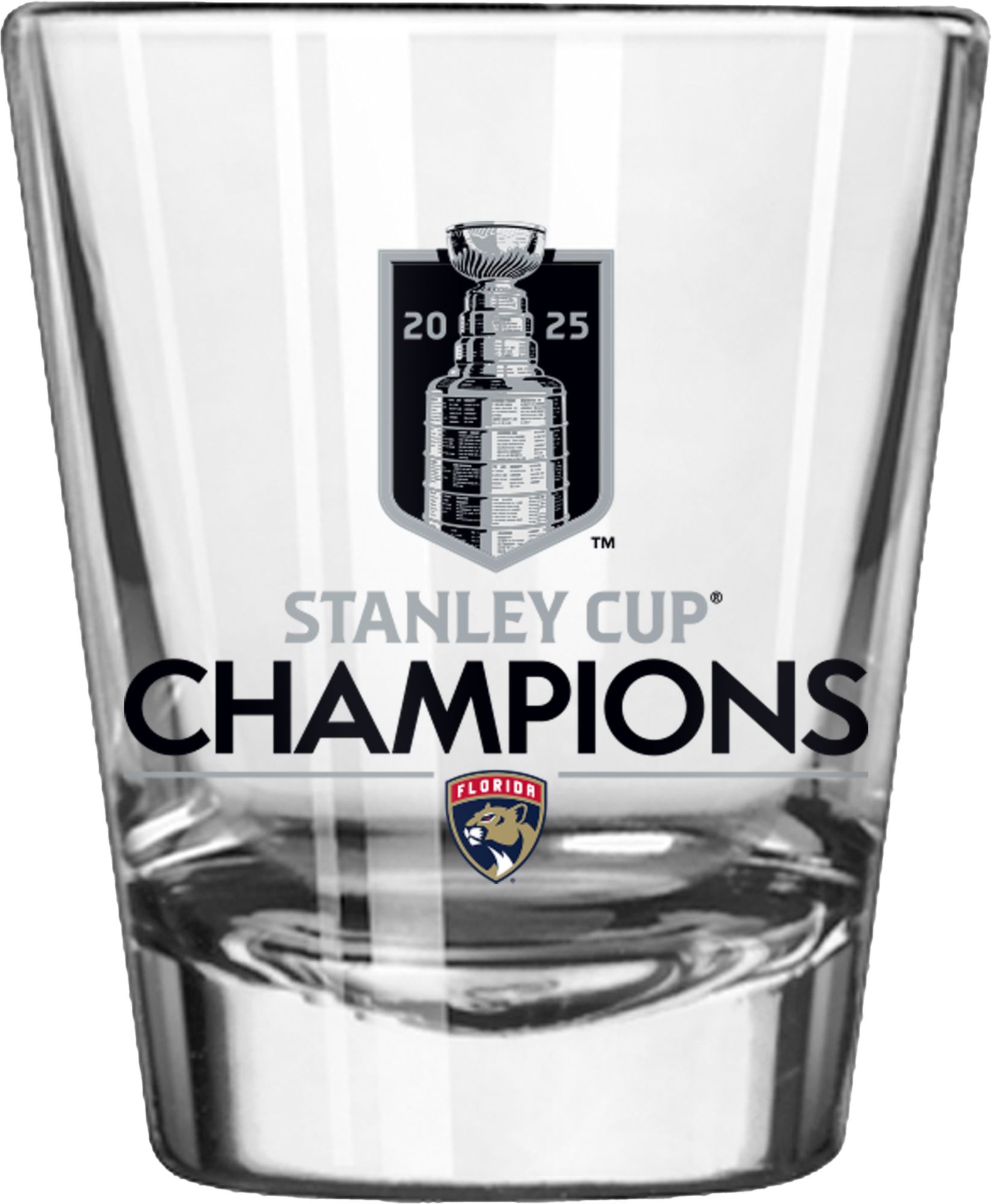 Logo Florida Panthers 2025 Stanley Cup Champions Shot Glass - No Color