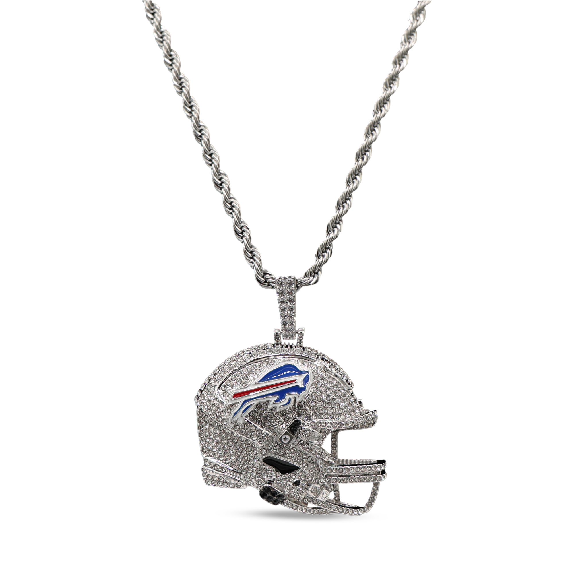 GLD Buffalo Bills White Gold Rope Chain