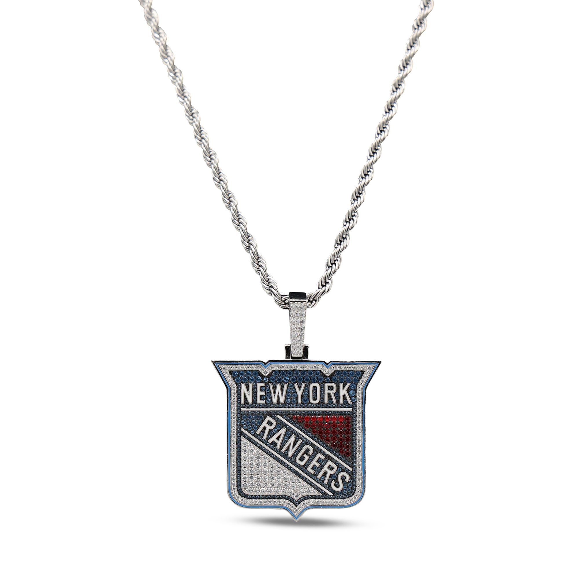 GLD New York Rangers White Gold Rope Chain