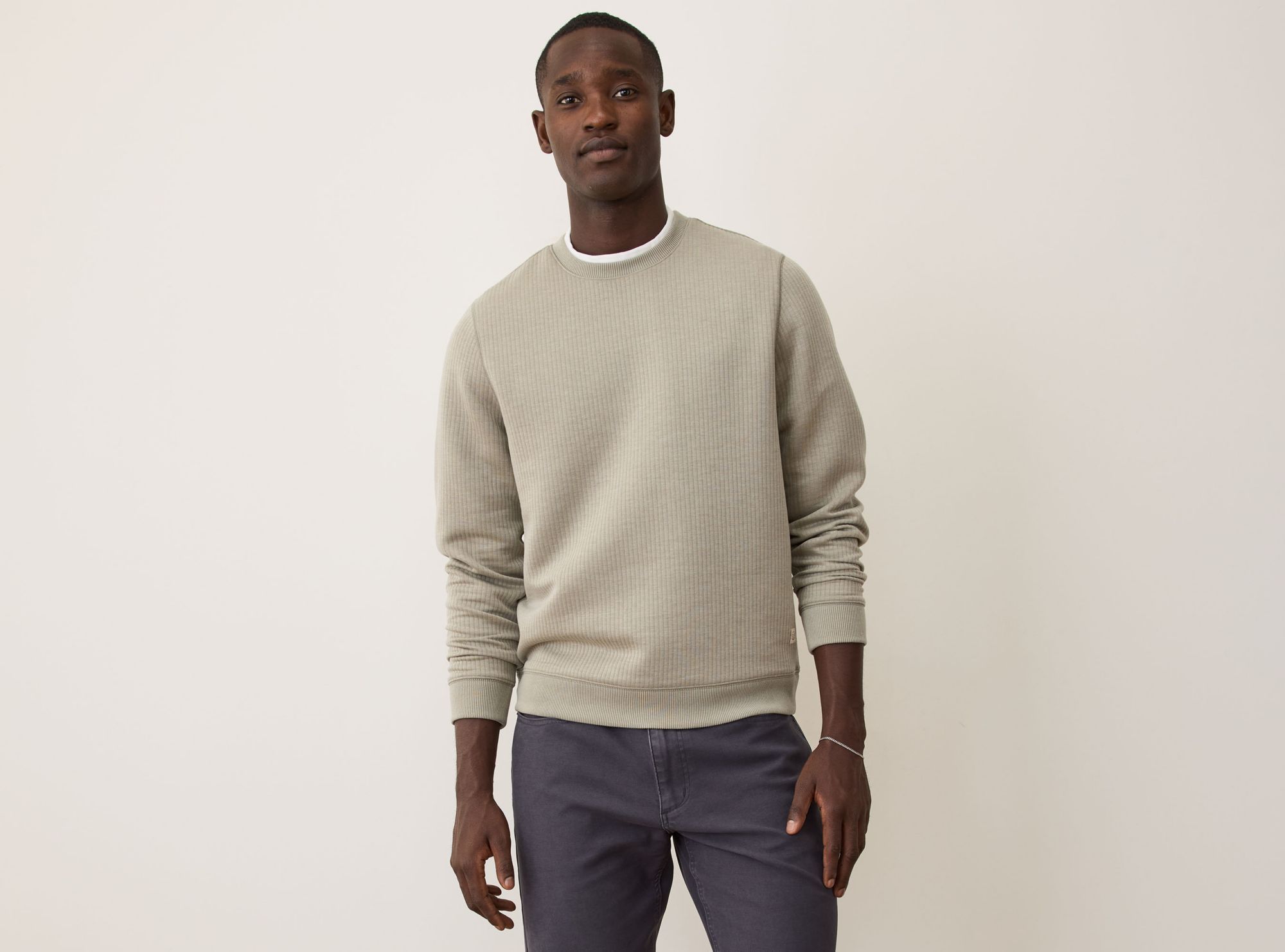 Marine Layer Men's Corbet Quilted Crewneck Sweater