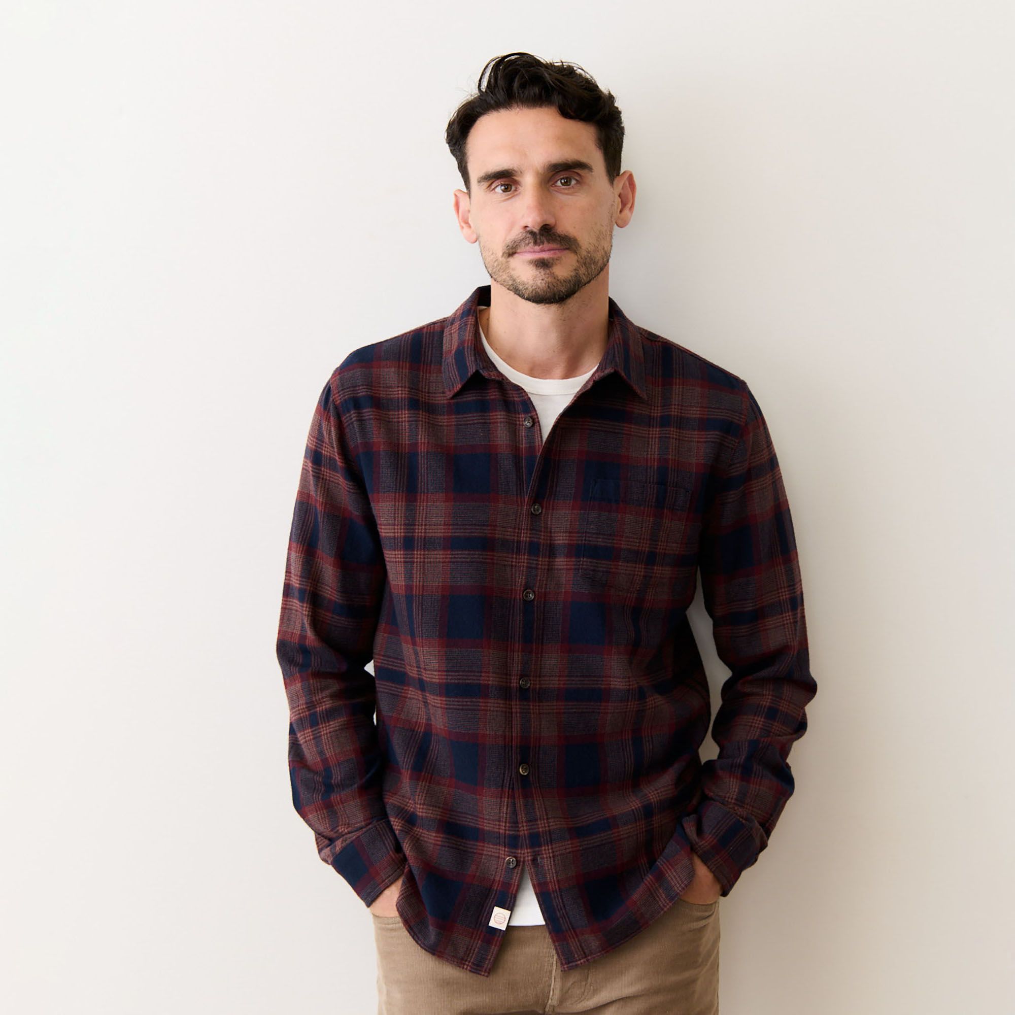 Navy/Burgundy Plaid