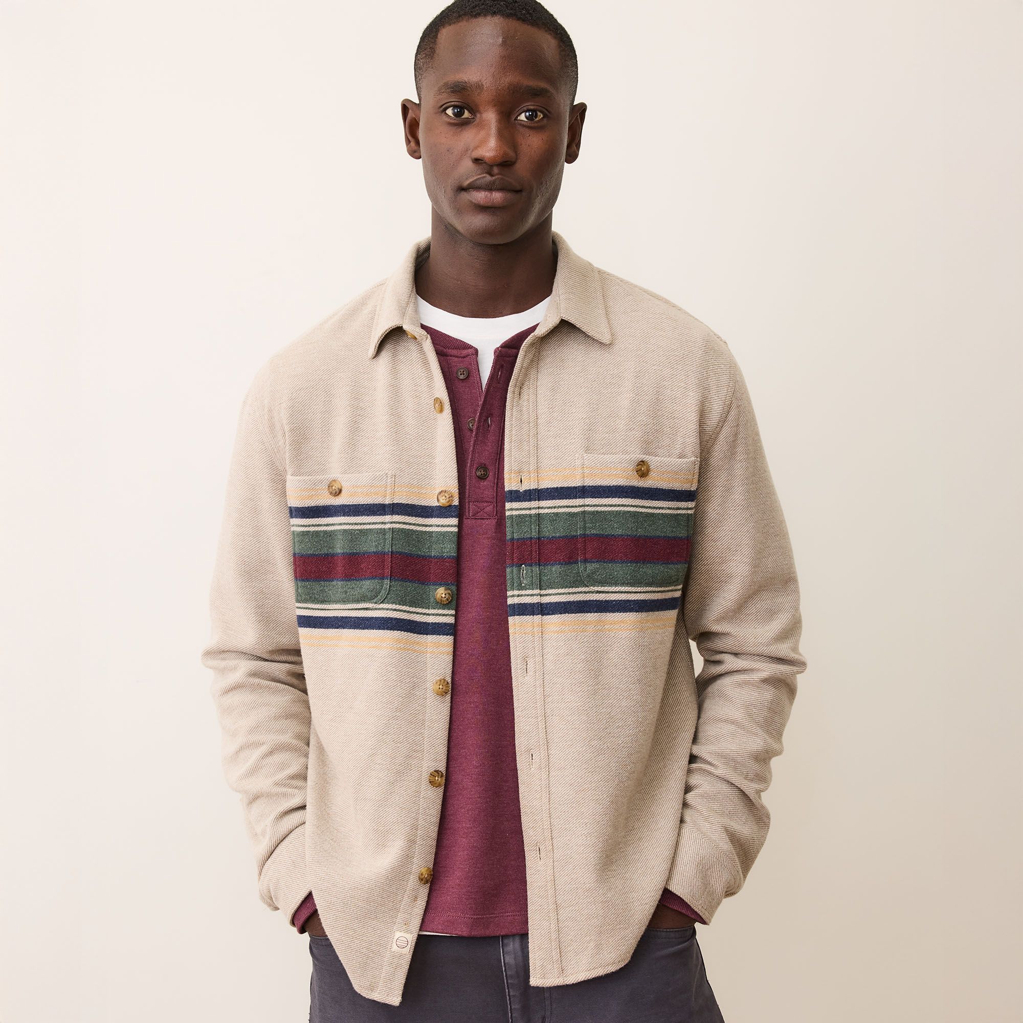 Taupe Multi Stripe