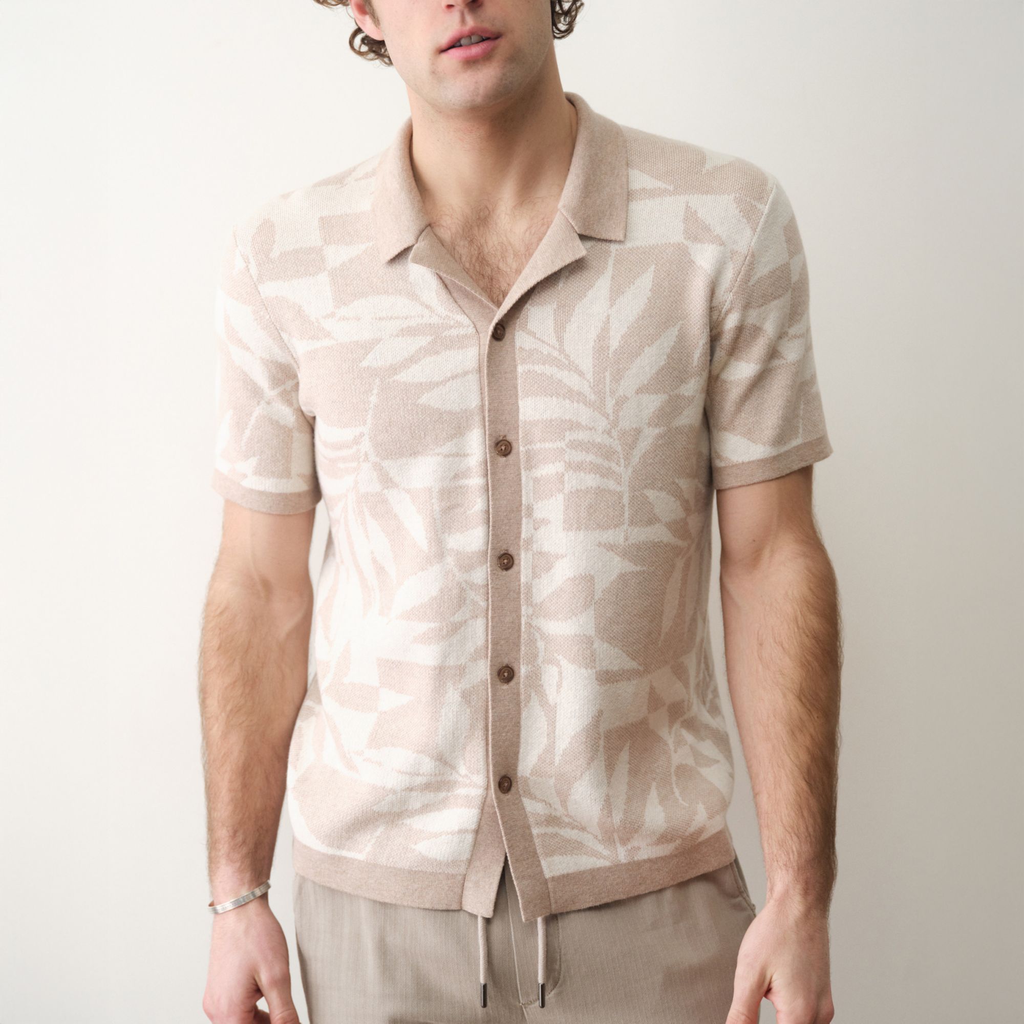 Marine Layer Men's Ethan Short Sleeve Button-Down Sweater