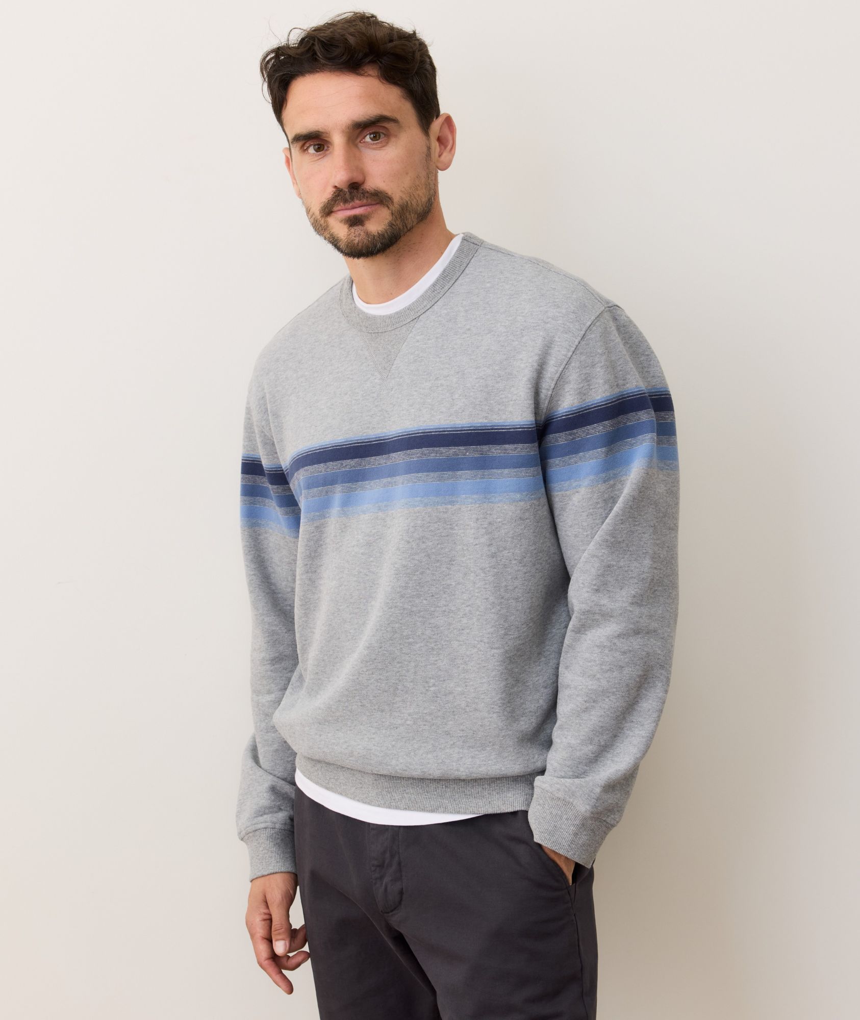 Heather Grey/Multi Stripe