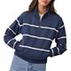 Navy/White Stripe