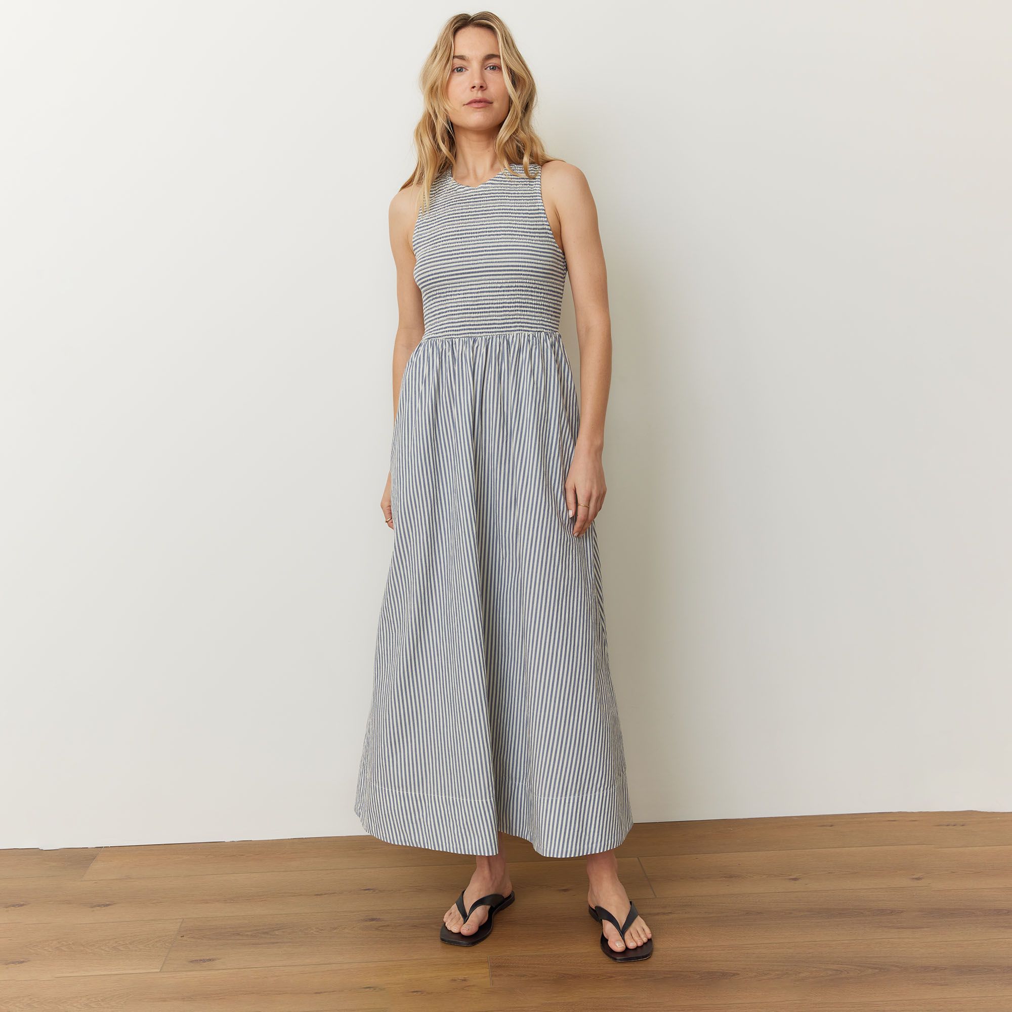 Marine Layer Women's Darcy Poplin Smocked Dress