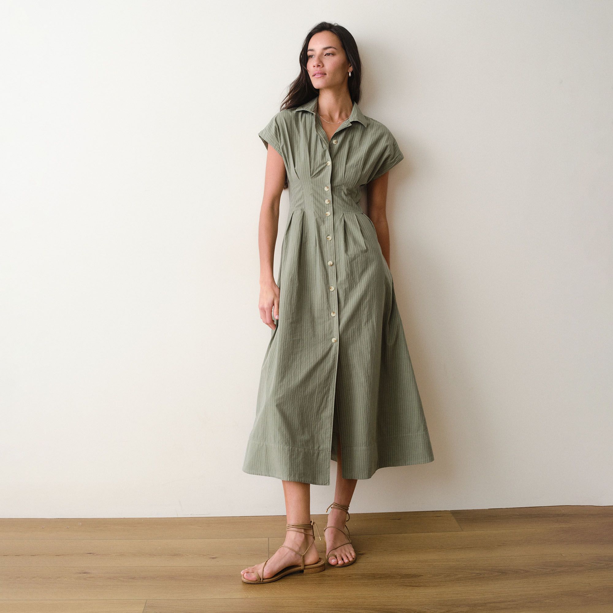 Marine Layer Women's Arden Midi Shirt Dress