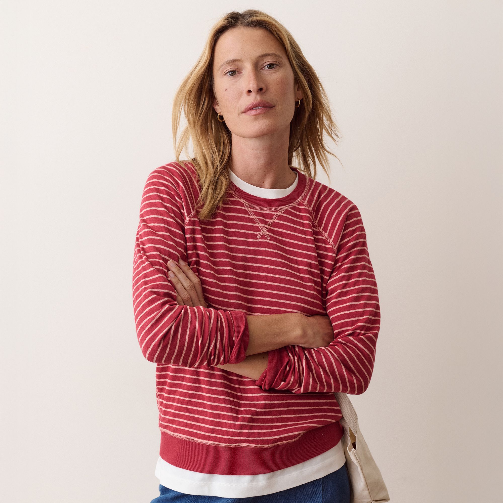 Marine Layer Women's Reversible Raglan - Red