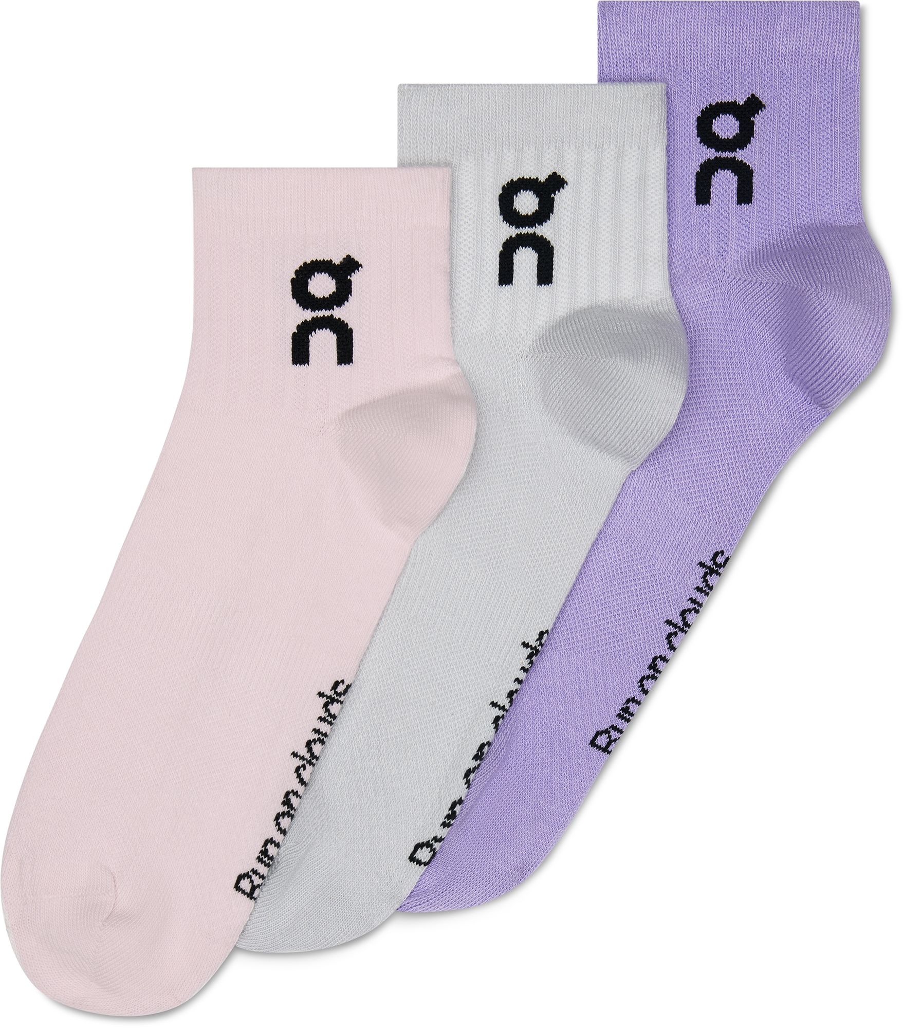 On Adult Logo Quarter Socks - 3 Pack