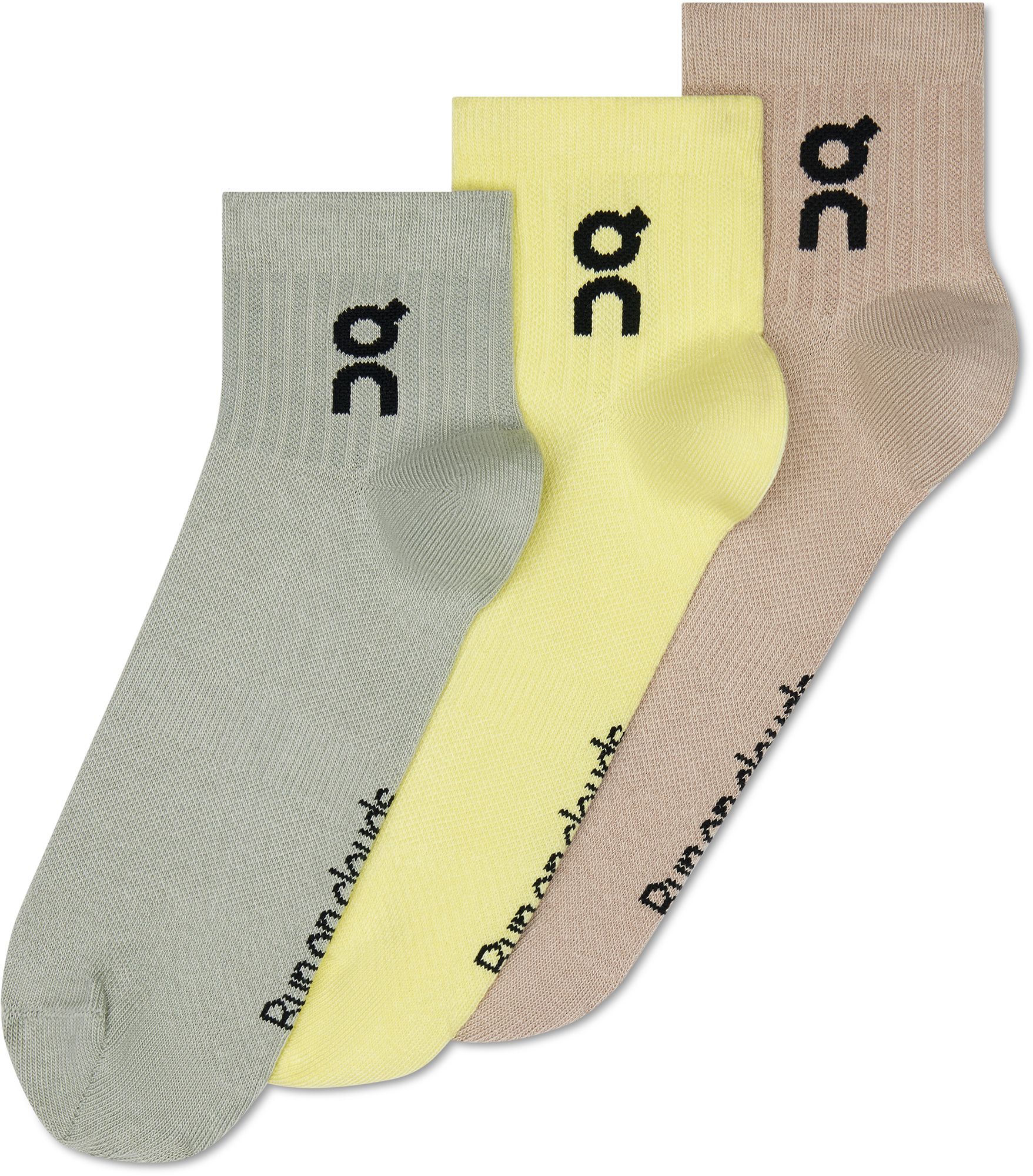 On Adult Logo Quarter Socks - 3 Pack