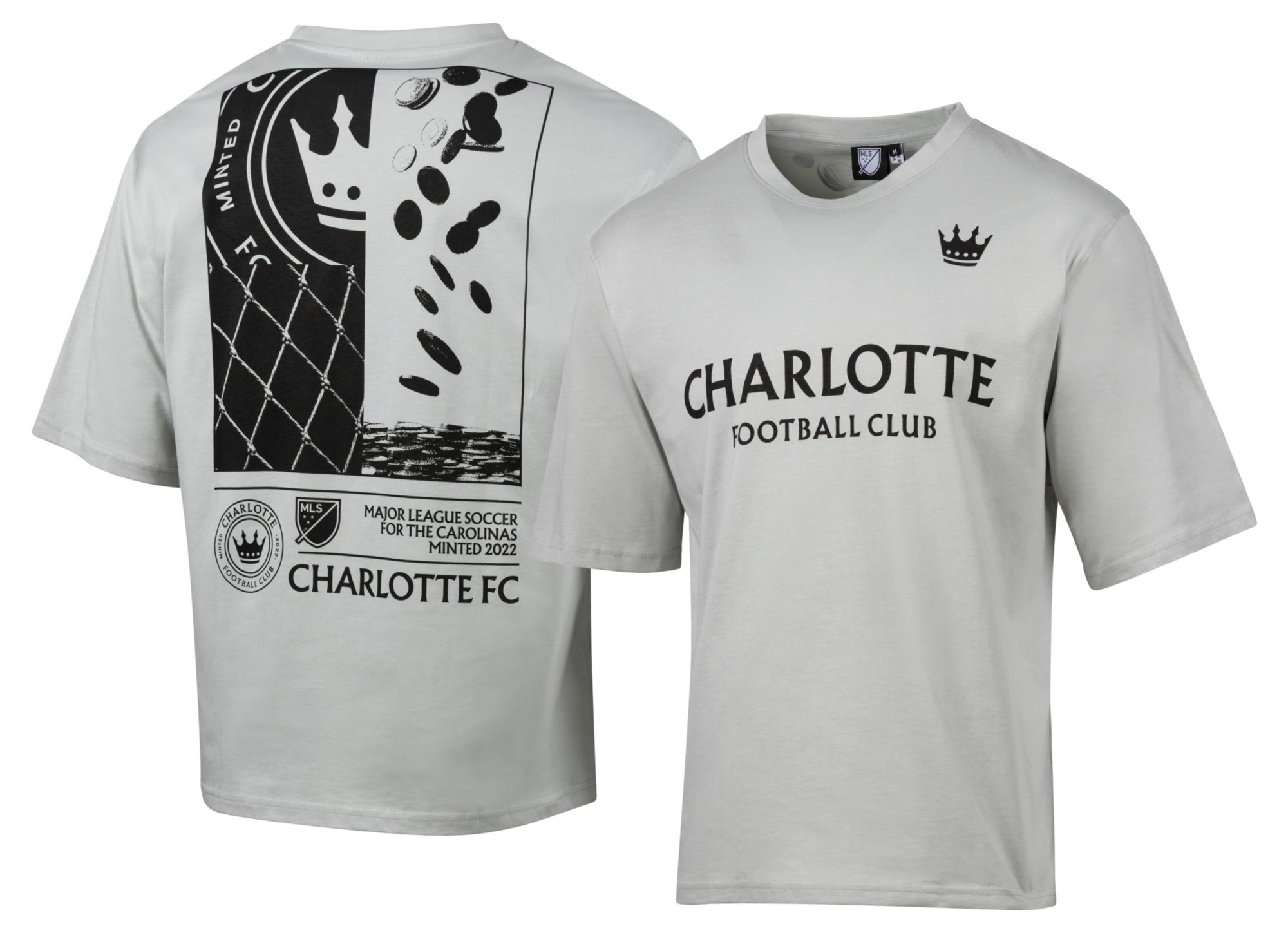 Sport Design Sweden Adult Charlotte FC Gray 2026 Oversized T-Shirt