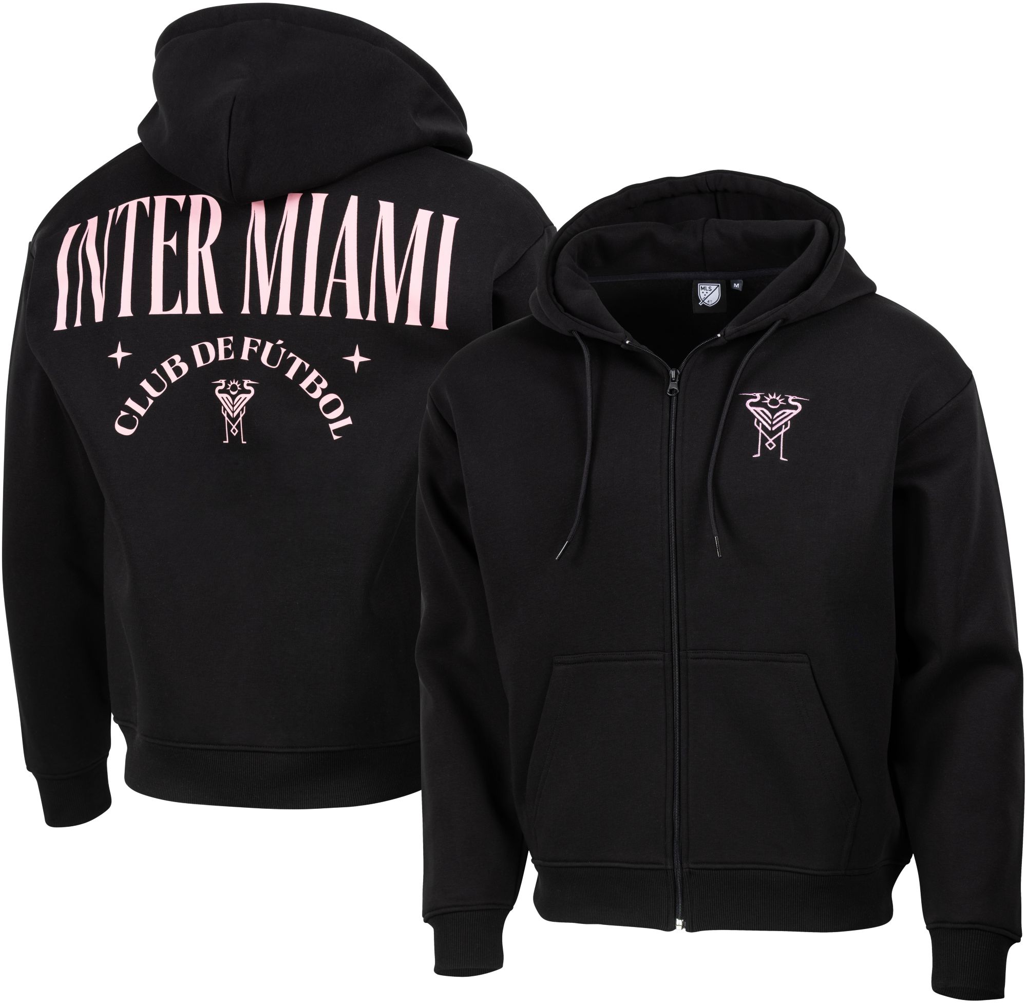 Sport Design Sweden Adult Inter Miami CF Black 2026 Full-Zip Hoodie
