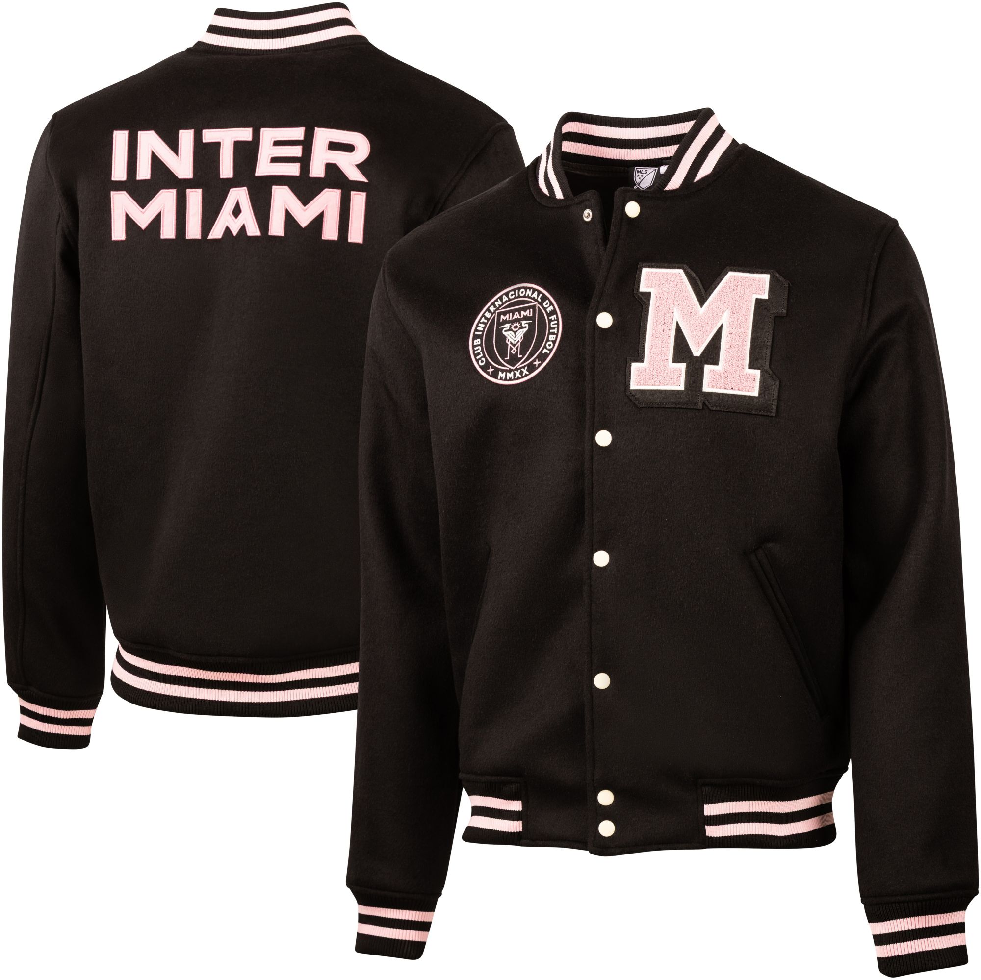 Sport Design Sweden Adult Inter Miami CF Black 2026 Varsity Jacket
