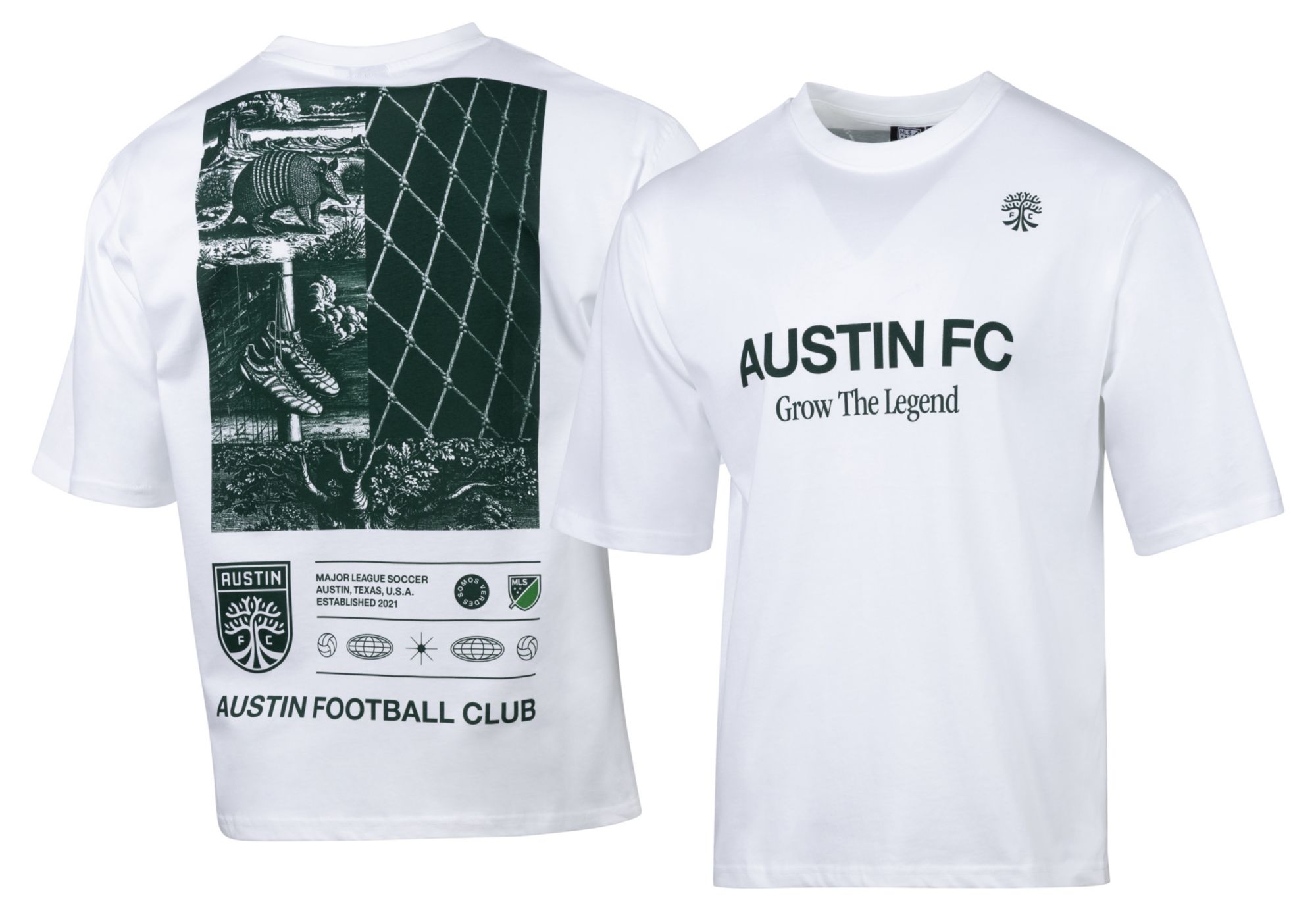 Sport Design Sweden Adult Austin FC White 2026 Oversized T-Shirt