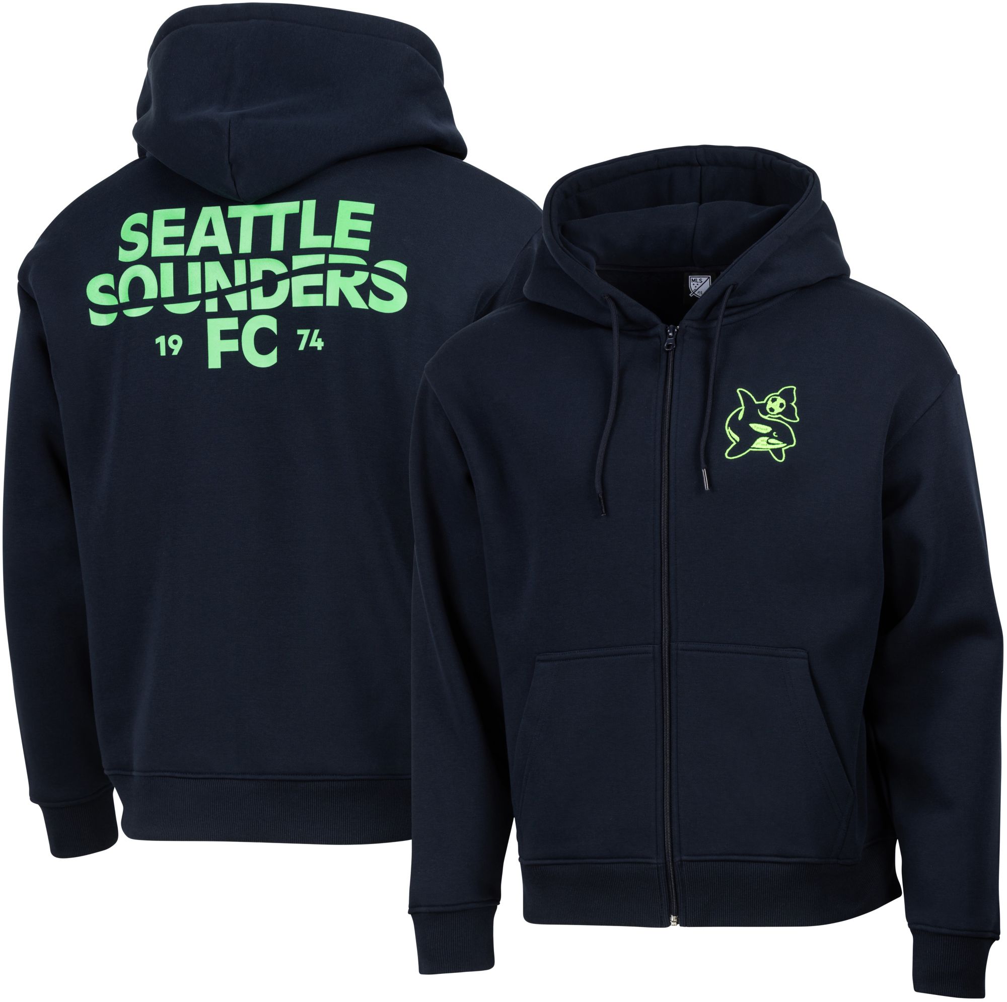 Sport Design Sweden Adult Seattle Sounders Navy 2026 Full-Zip Hoodie