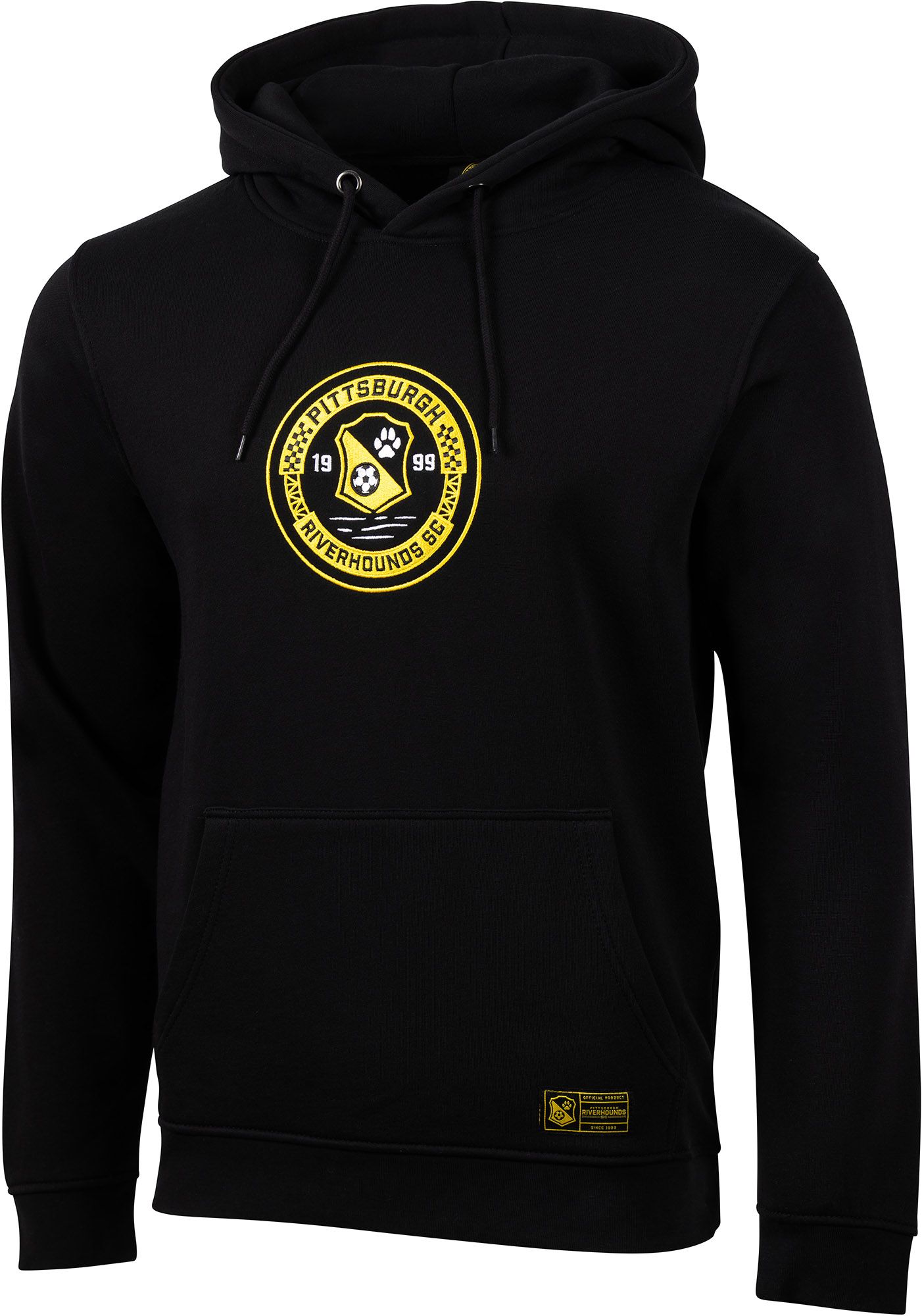 Sport Design Sweden Adult Pittsburgh Riverhounds SC Black Team Logo Pullover Hoodie