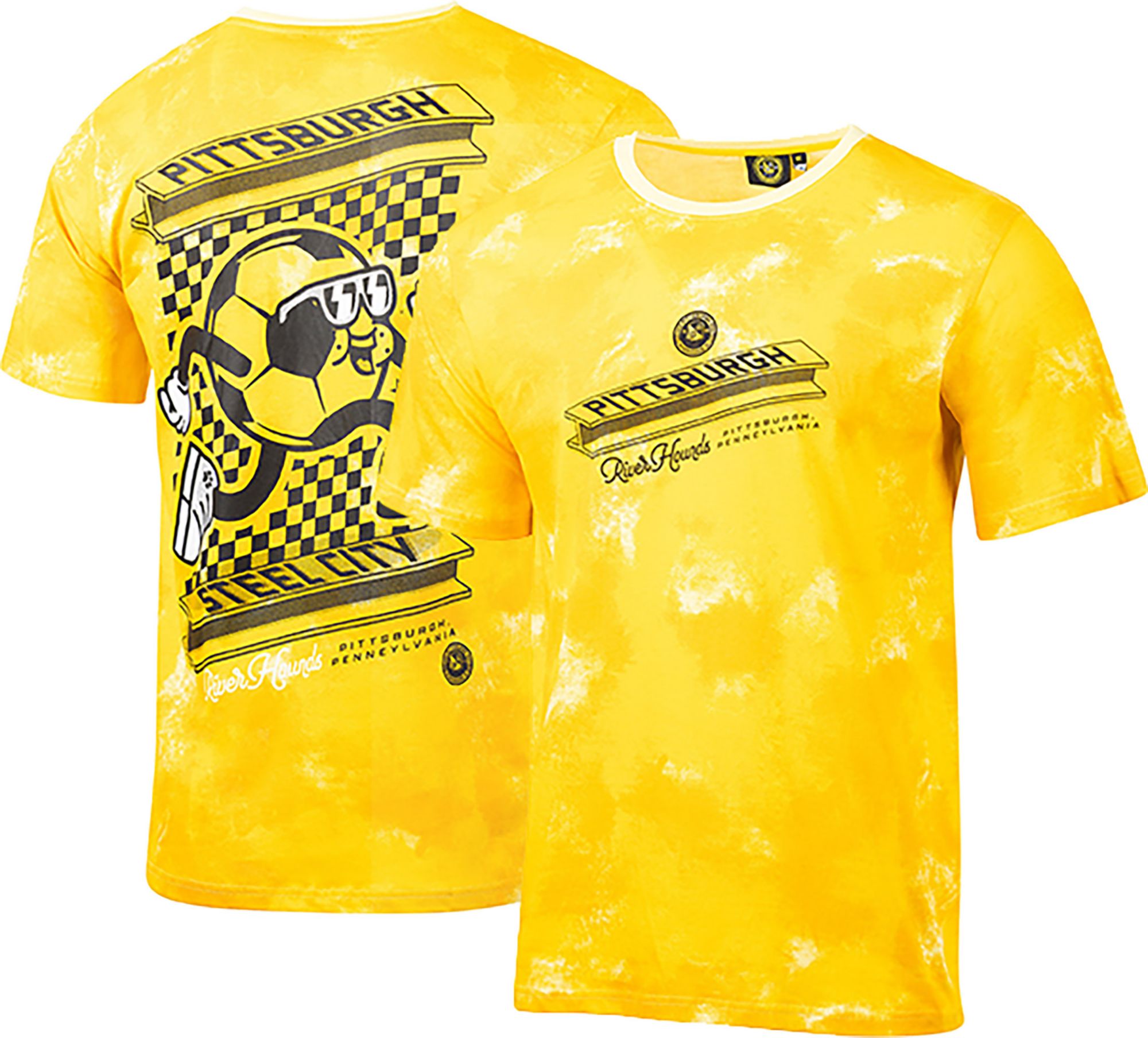 Sport Design Sweden Adult Pittsburgh Riverhounds SC Soft Yellow Fanatics T-Shirt