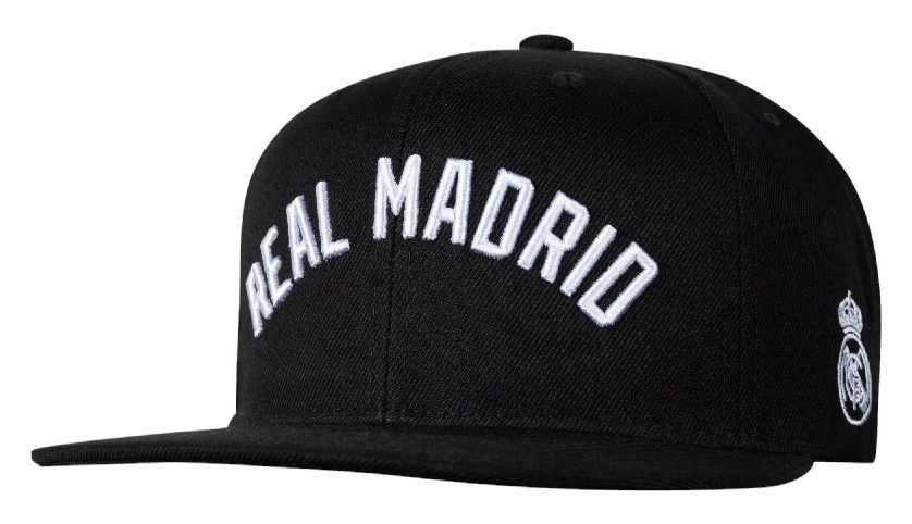 Sport Design Sweden Adult Real Madrid Black Classic Script Snapback Adjustable Hat