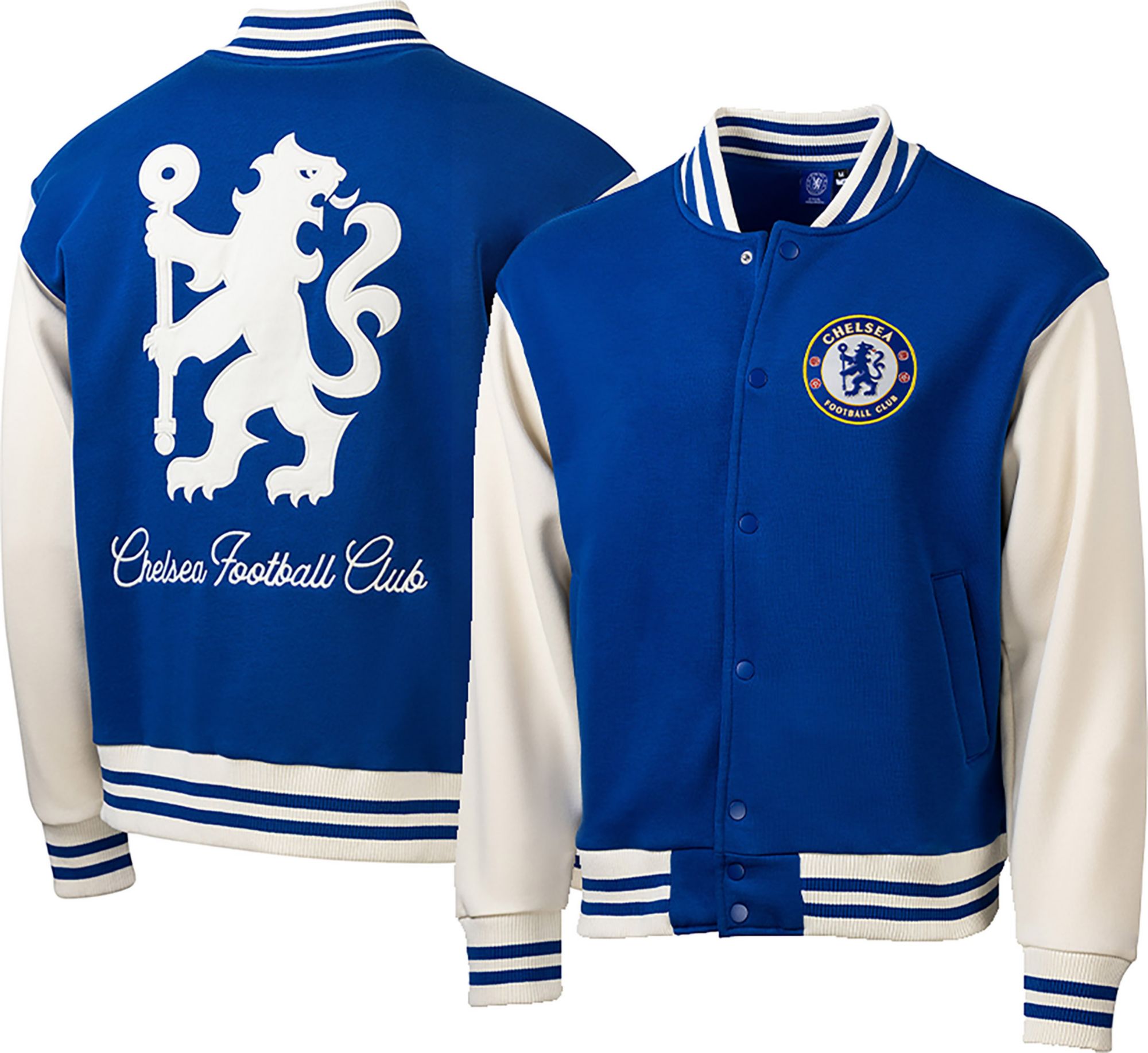 Sport Design Sweden Men's Chelsea FC Royal Blue Free Kick Varsity Jacket