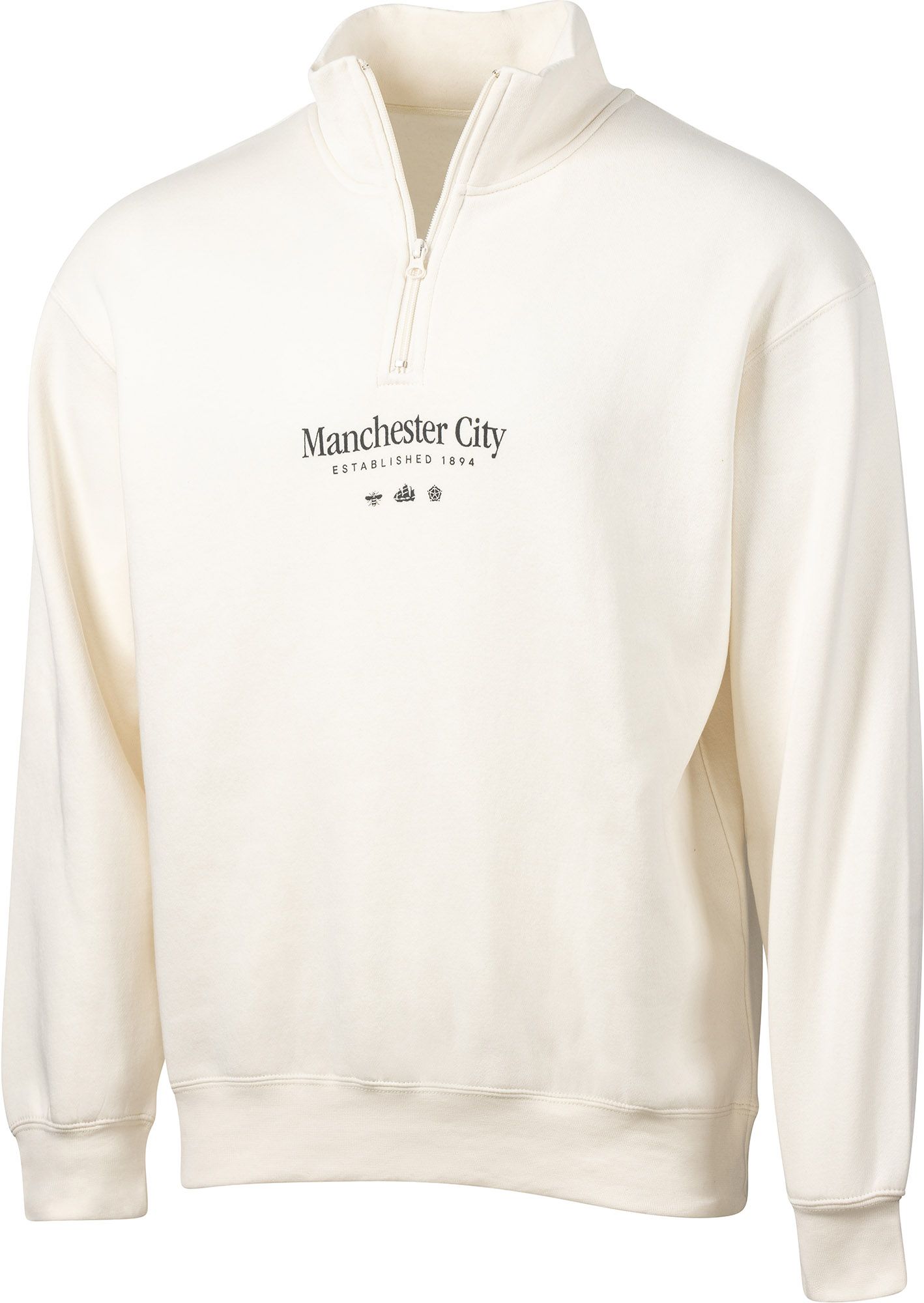 Sport Design Sweden Men's Manchester City Off White 1/2 Zip Hoodie