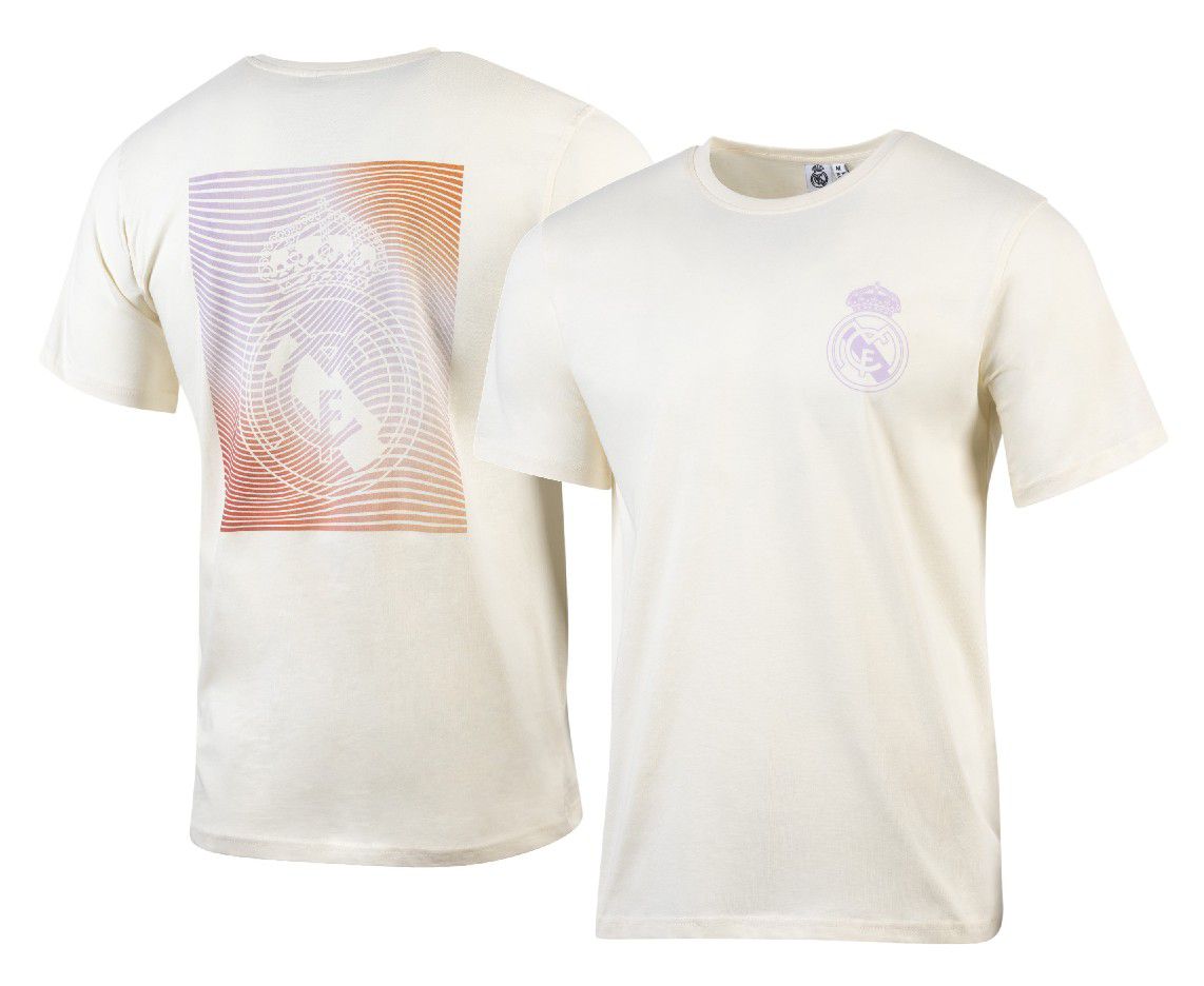 Sport Design Sweden Men's Real Madrid Off White Logo Fade T-Shirt