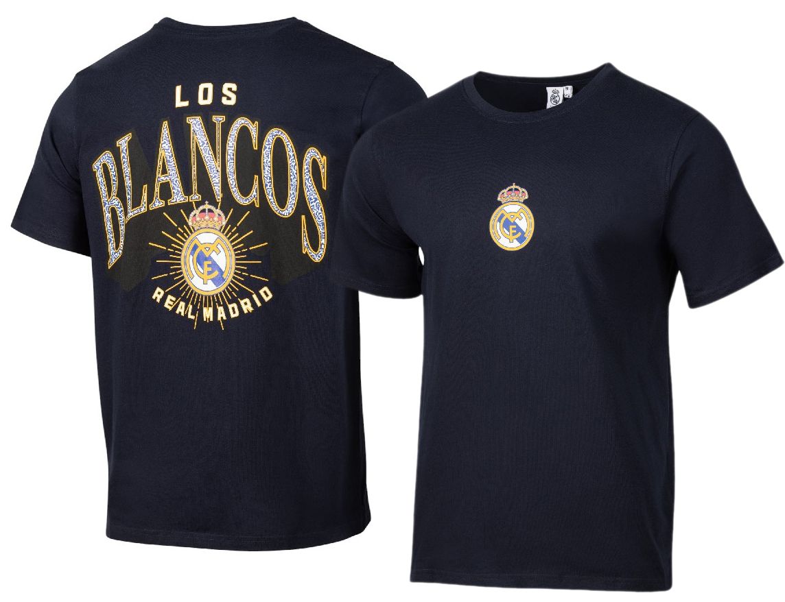 Sport Design Sweden Men's Real Madrid Los Blancos Navy Logo T-Shirt