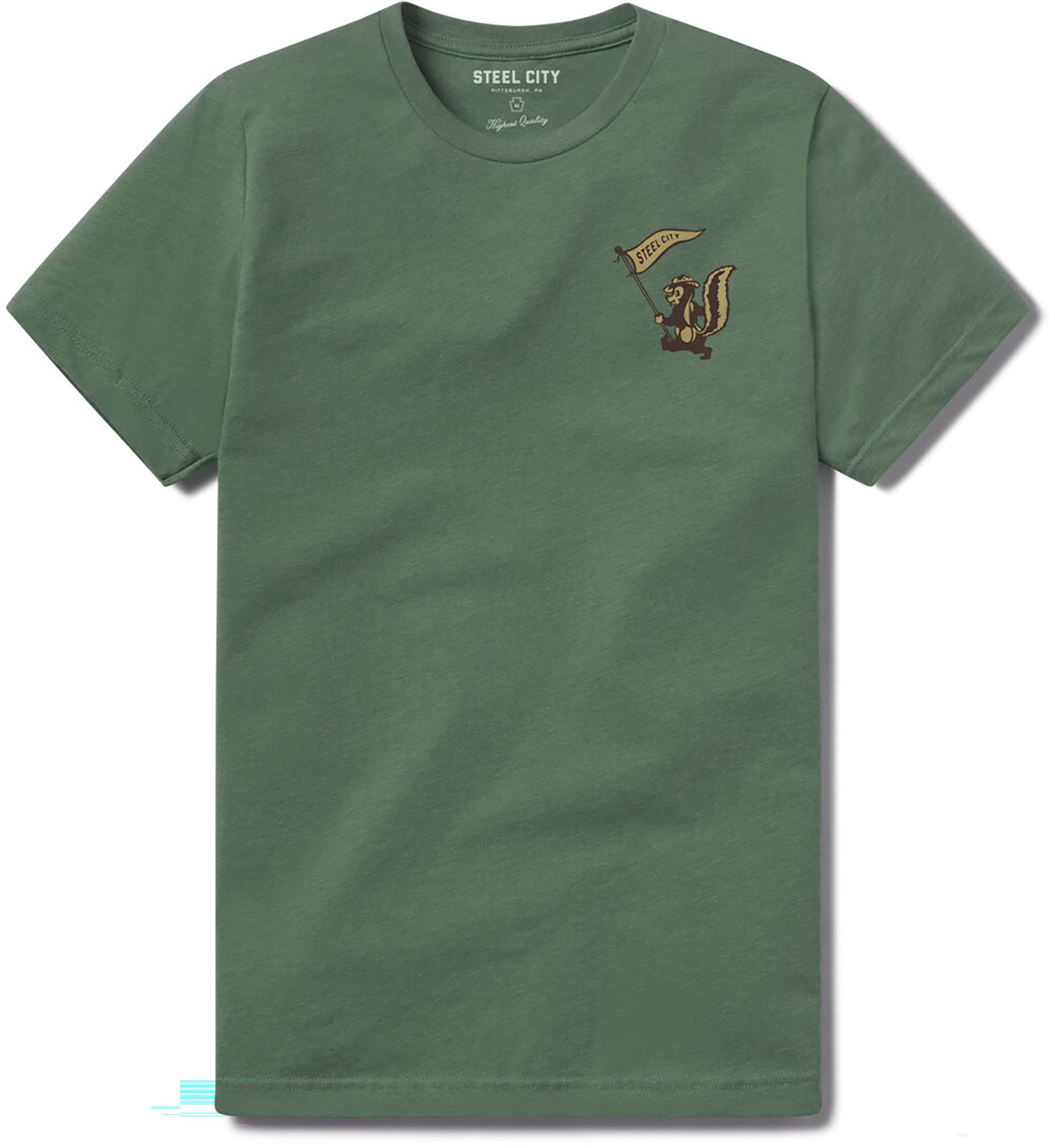 Steel City Men's Pittsburgh Green Squirrel T-Shirt